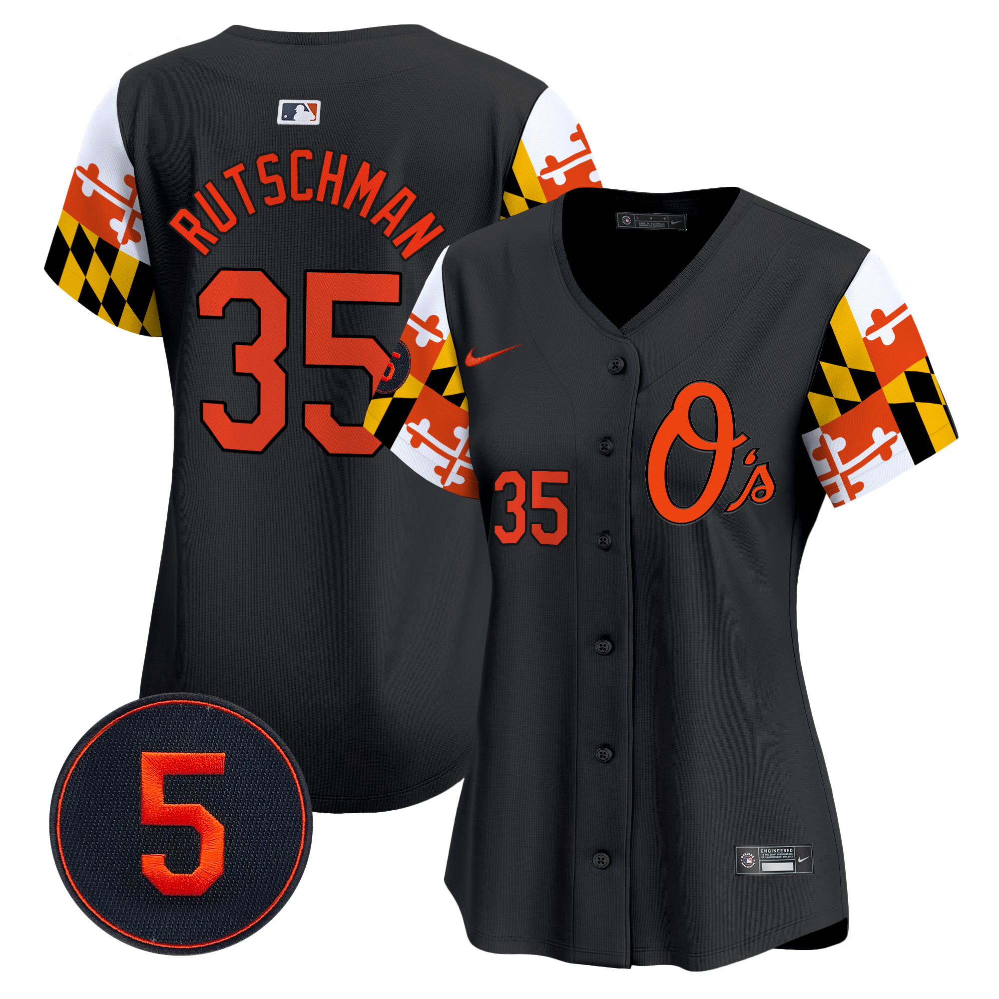 Women’s Baltimore Orioles Robinson Patch Vapor Premier Limited Jersey V5 - All Stitched - Image 17