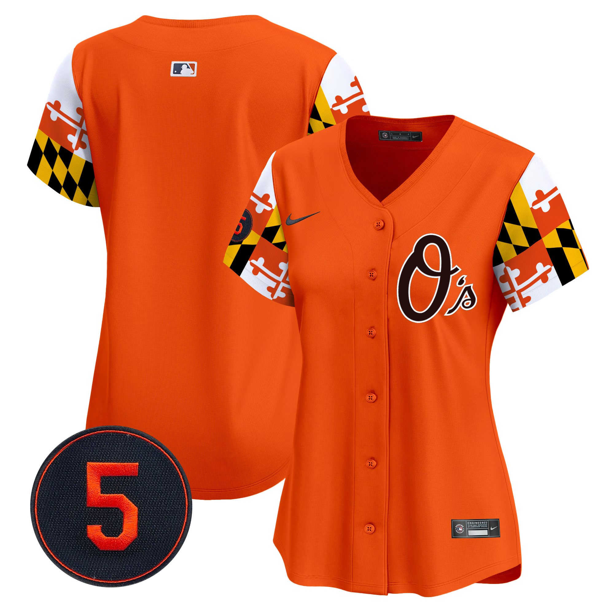 Women’s Baltimore Orioles Robinson Patch Vapor Premier Limited Jersey V5 - All Stitched - Image 32