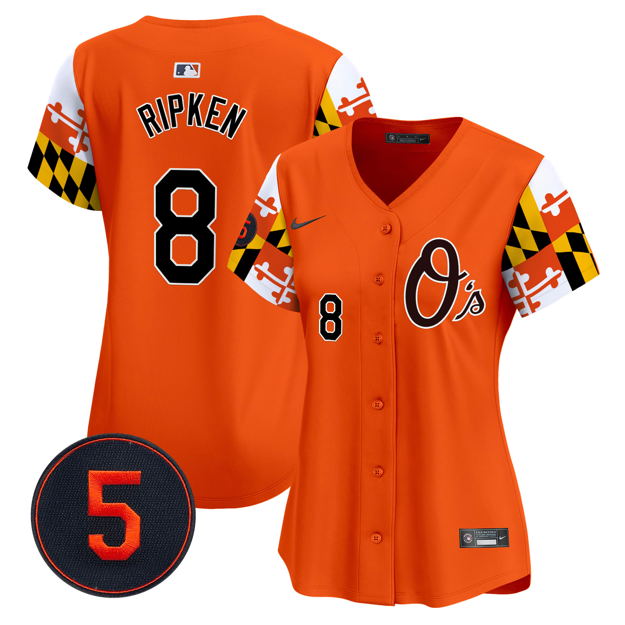 Women’s Baltimore Orioles Robinson Patch Vapor Premier Limited Jersey V5 - All Stitched - Image 30