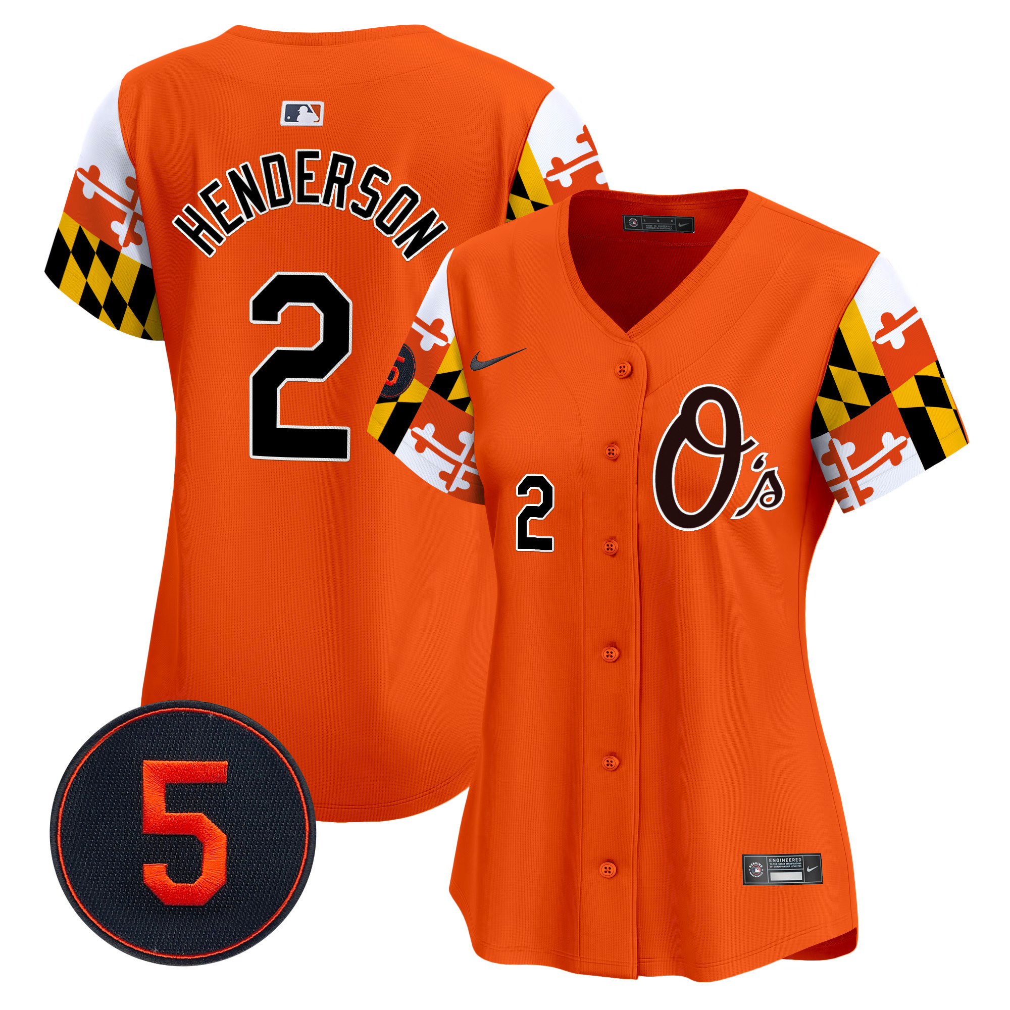 Women’s Baltimore Orioles Robinson Patch Vapor Premier Limited Jersey V5 - All Stitched - Image 31