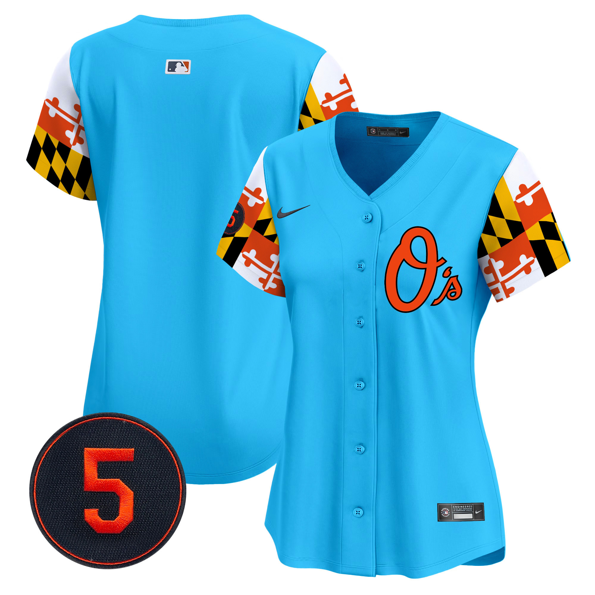 Women’s Baltimore Orioles Robinson Patch Vapor Premier Limited Jersey V5 - All Stitched - Image 40