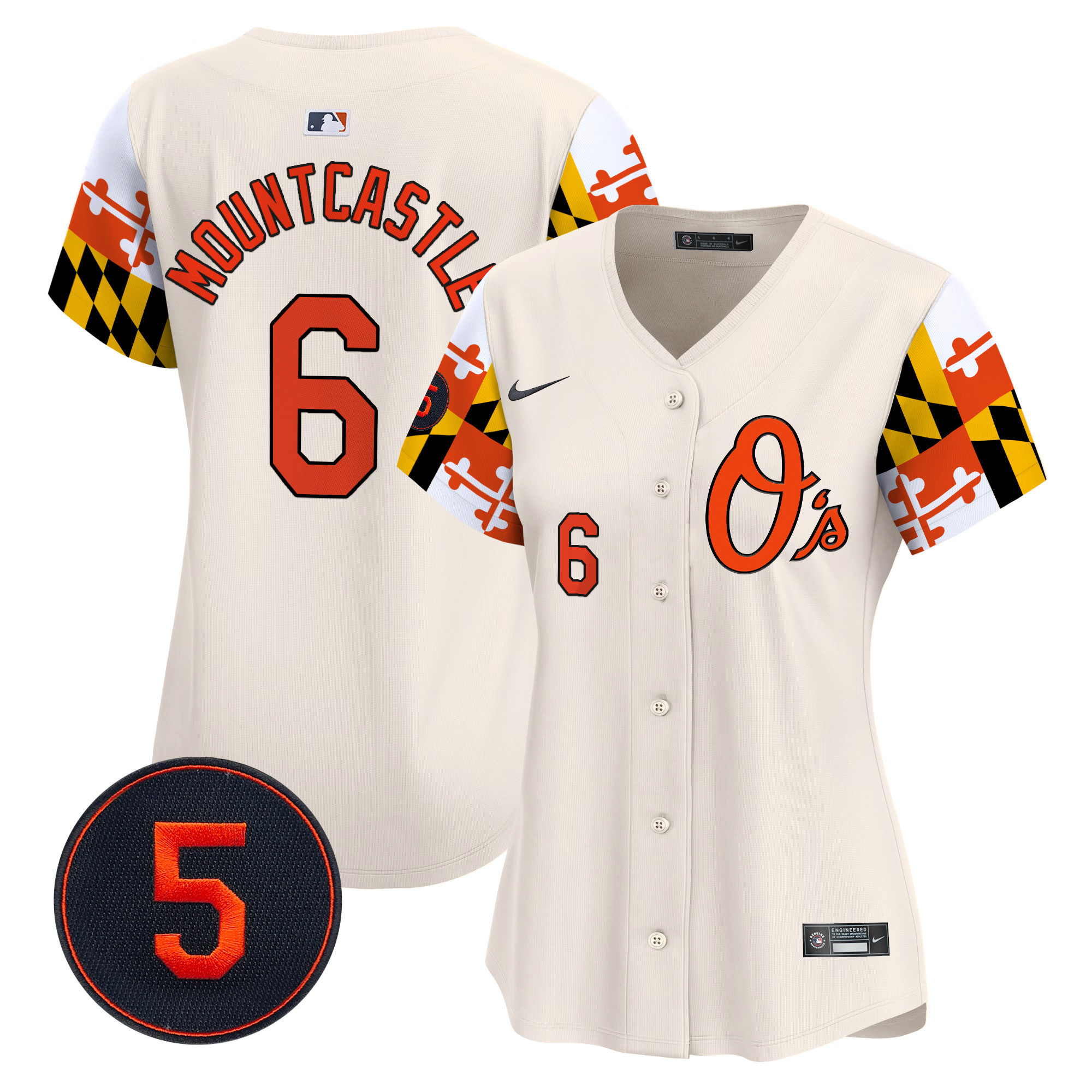 Women’s Baltimore Orioles Robinson Patch Vapor Premier Limited Jersey V5 - All Stitched - Image 3