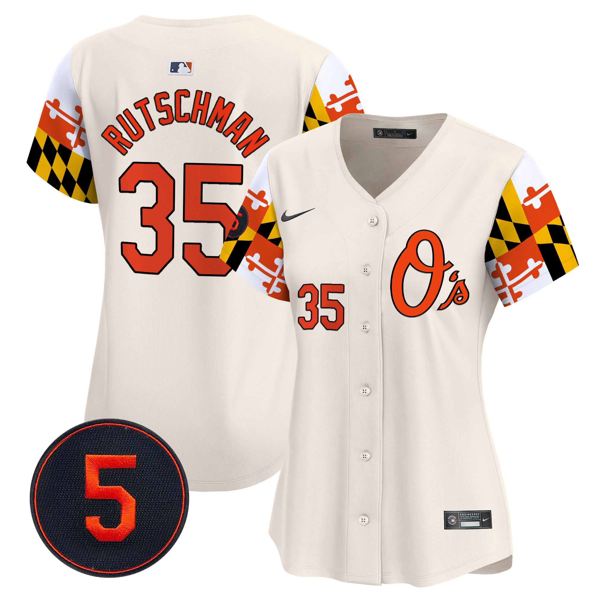 Women’s Baltimore Orioles Robinson Patch Vapor Premier Limited Jersey V5 - All Stitched