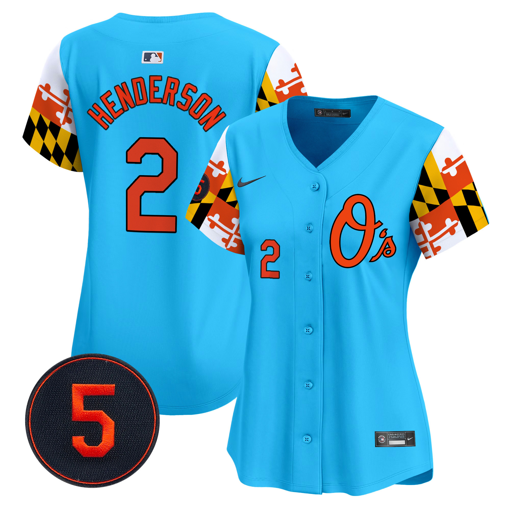 Women’s Baltimore Orioles Robinson Patch Vapor Premier Limited Jersey V5 - All Stitched - Image 39