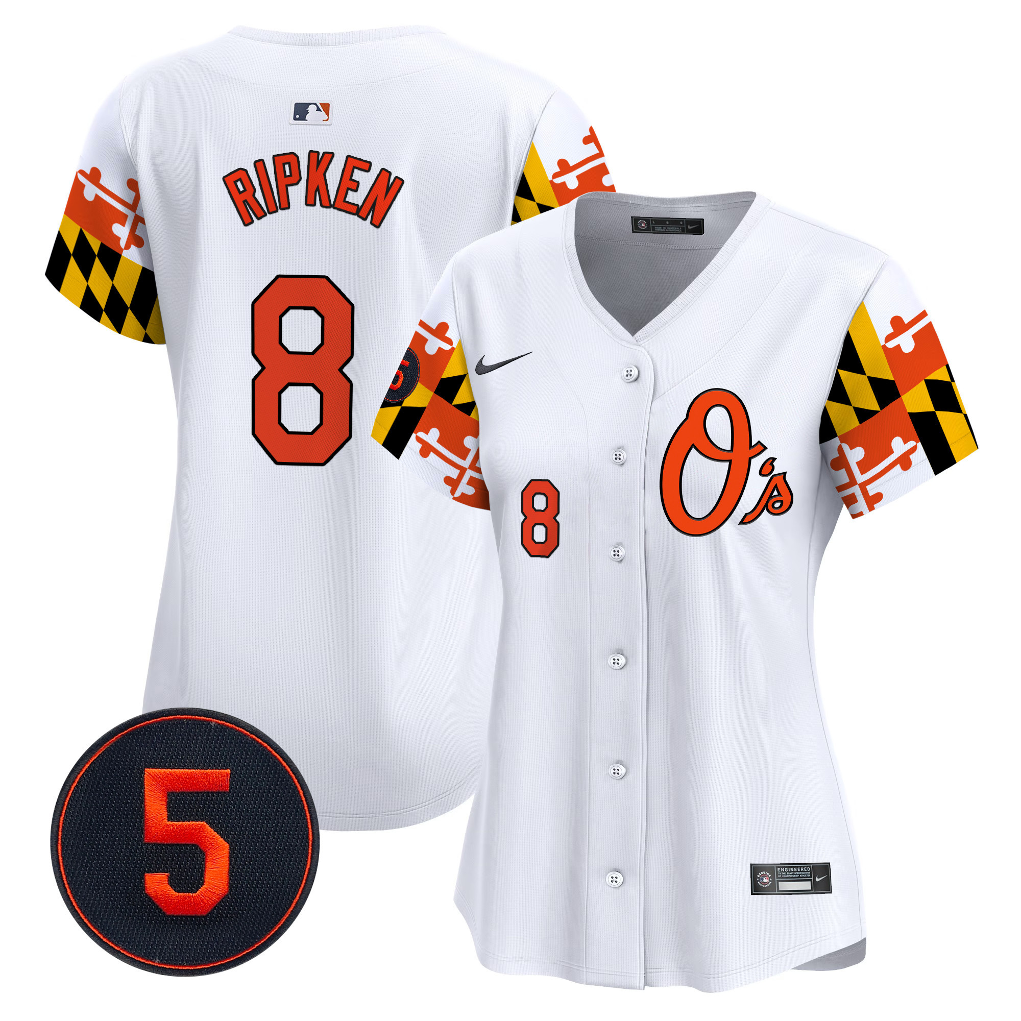 Women’s Baltimore Orioles Robinson Patch Vapor Premier Limited Jersey V5 - All Stitched - Image 14