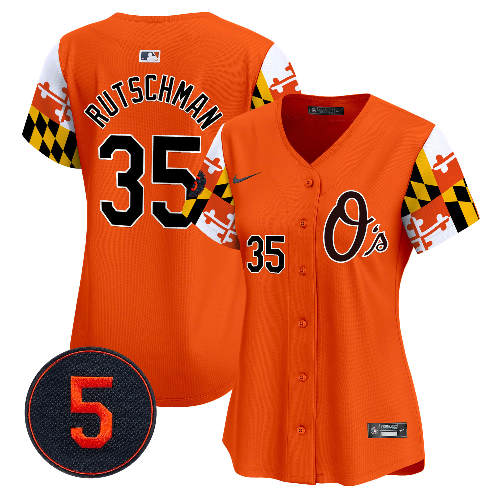 Women’s Baltimore Orioles Robinson Patch Vapor Premier Limited Jersey V5 - All Stitched - Image 25
