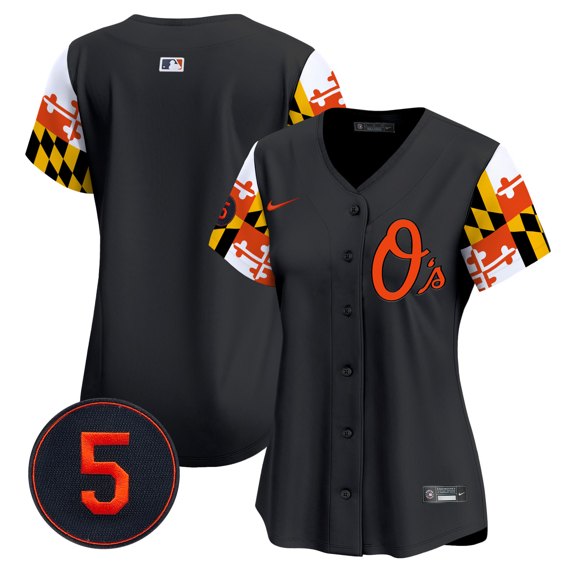 Women’s Baltimore Orioles Robinson Patch Vapor Premier Limited Jersey V5 - All Stitched - Image 24