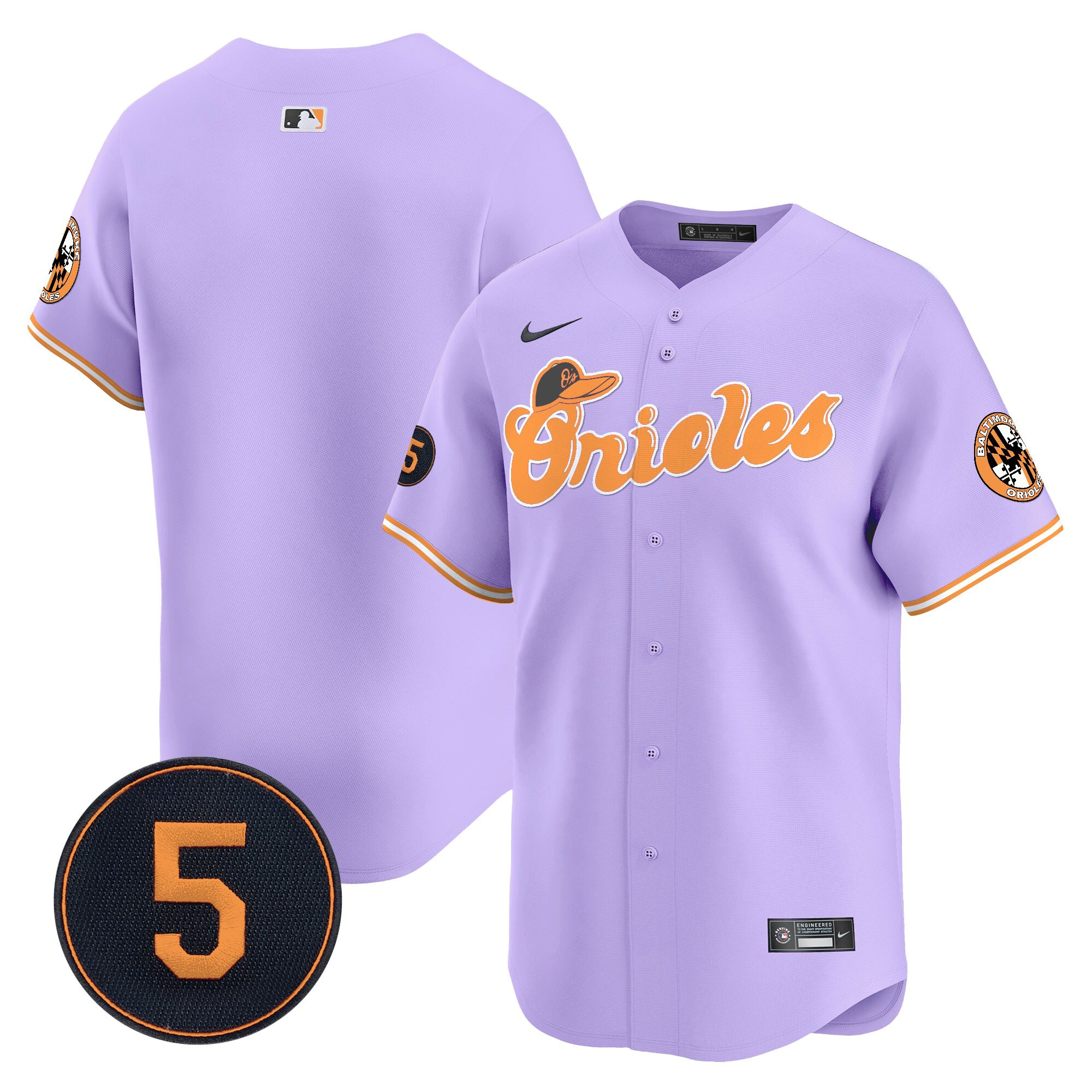Unisex Baltimore Orioles Pastel Style Robinson Patch Vapor Premier Limited Jersey - All Stitched - Image 32