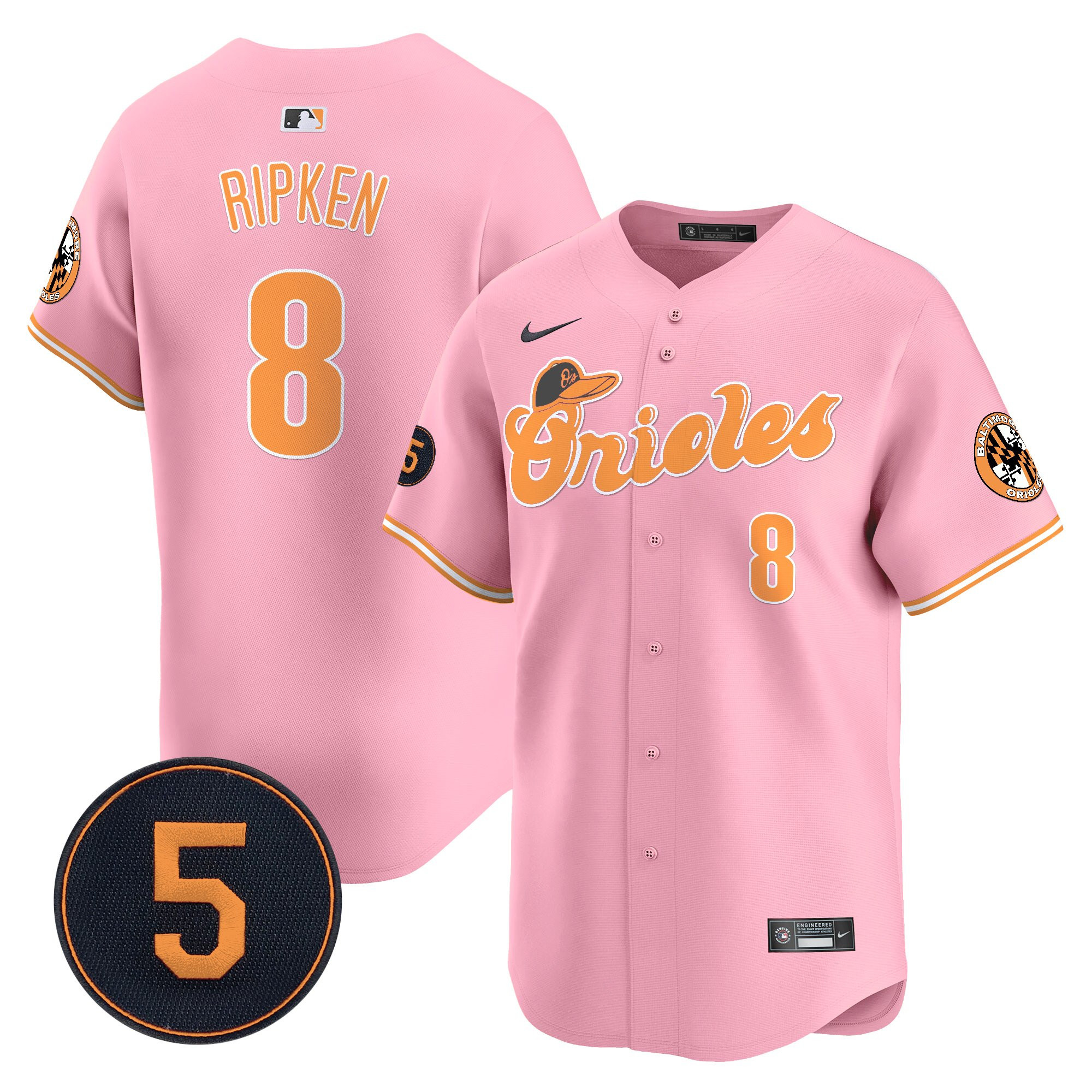 Unisex Baltimore Orioles Pastel Style Robinson Patch Vapor Premier Limited Jersey - All Stitched - Image 14