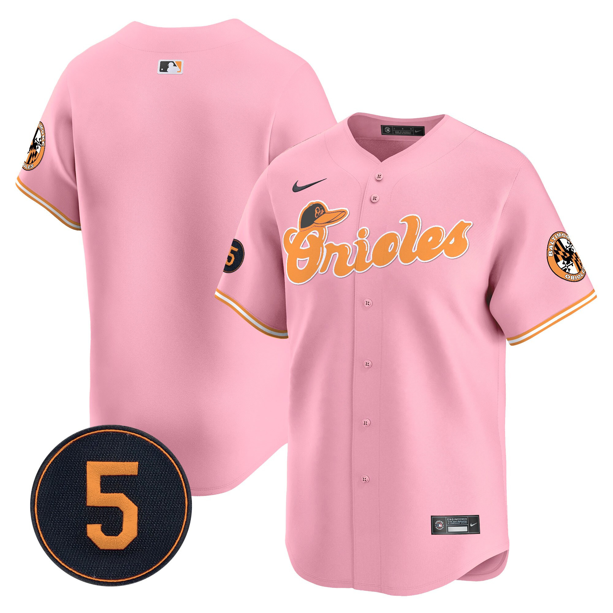 Unisex Baltimore Orioles Pastel Style Robinson Patch Vapor Premier Limited Jersey - All Stitched - Image 16