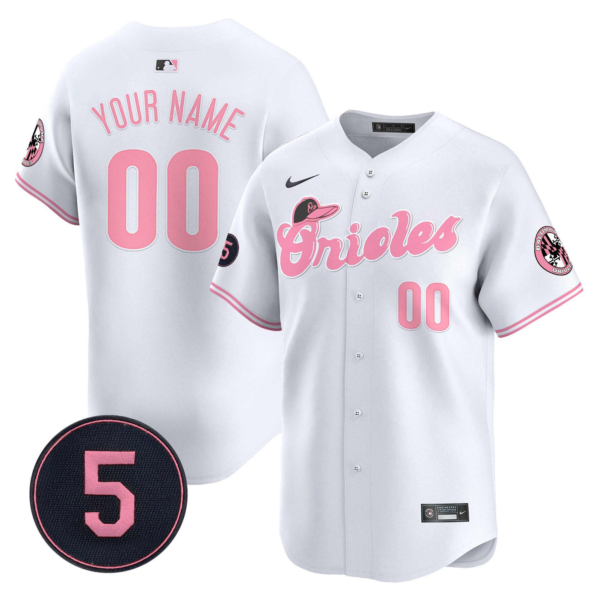Unisex Baltimore Orioles Pastel Style Robinson Patch Vapor Premier Limited Custom Jersey - All Stitched - Image 5