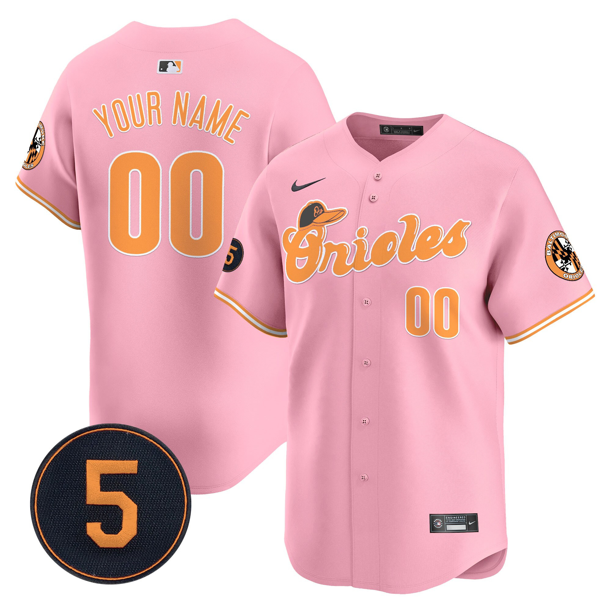 Unisex Baltimore Orioles Pastel Style Robinson Patch Vapor Premier Limited Custom Jersey - All Stitched - Image 2