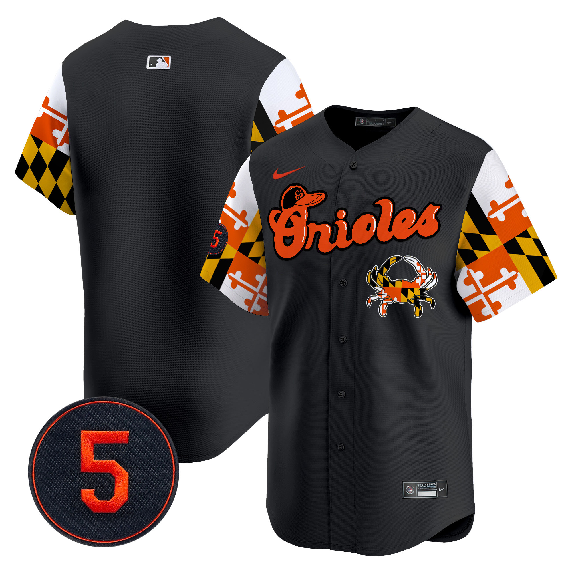 Men’s Baltimore Orioles Robinson Patch Vapor Premier Limited Jersey V7 - All Stitched - Image 24