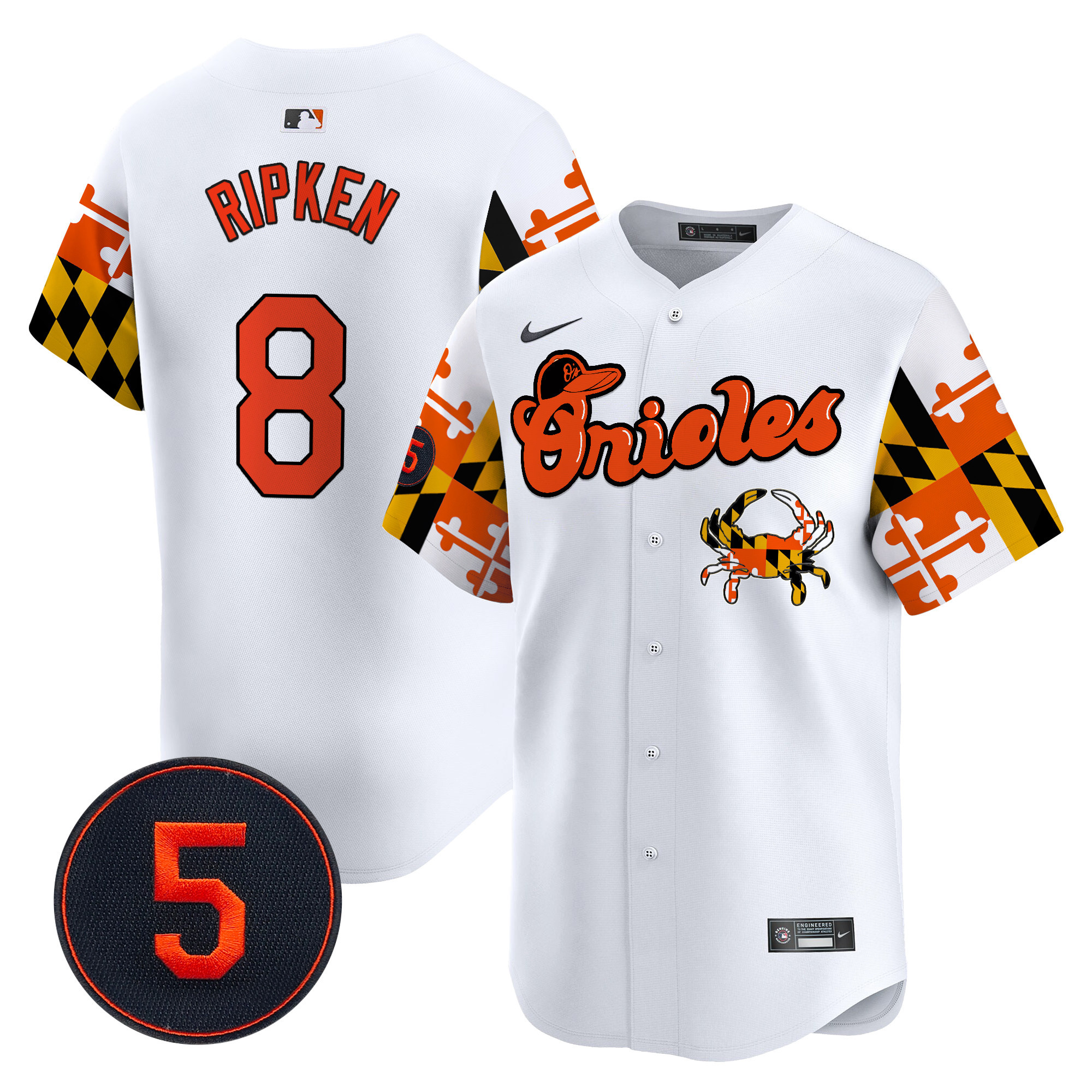 Men’s Baltimore Orioles Robinson Patch Vapor Premier Limited Jersey V7 - All Stitched - Image 14