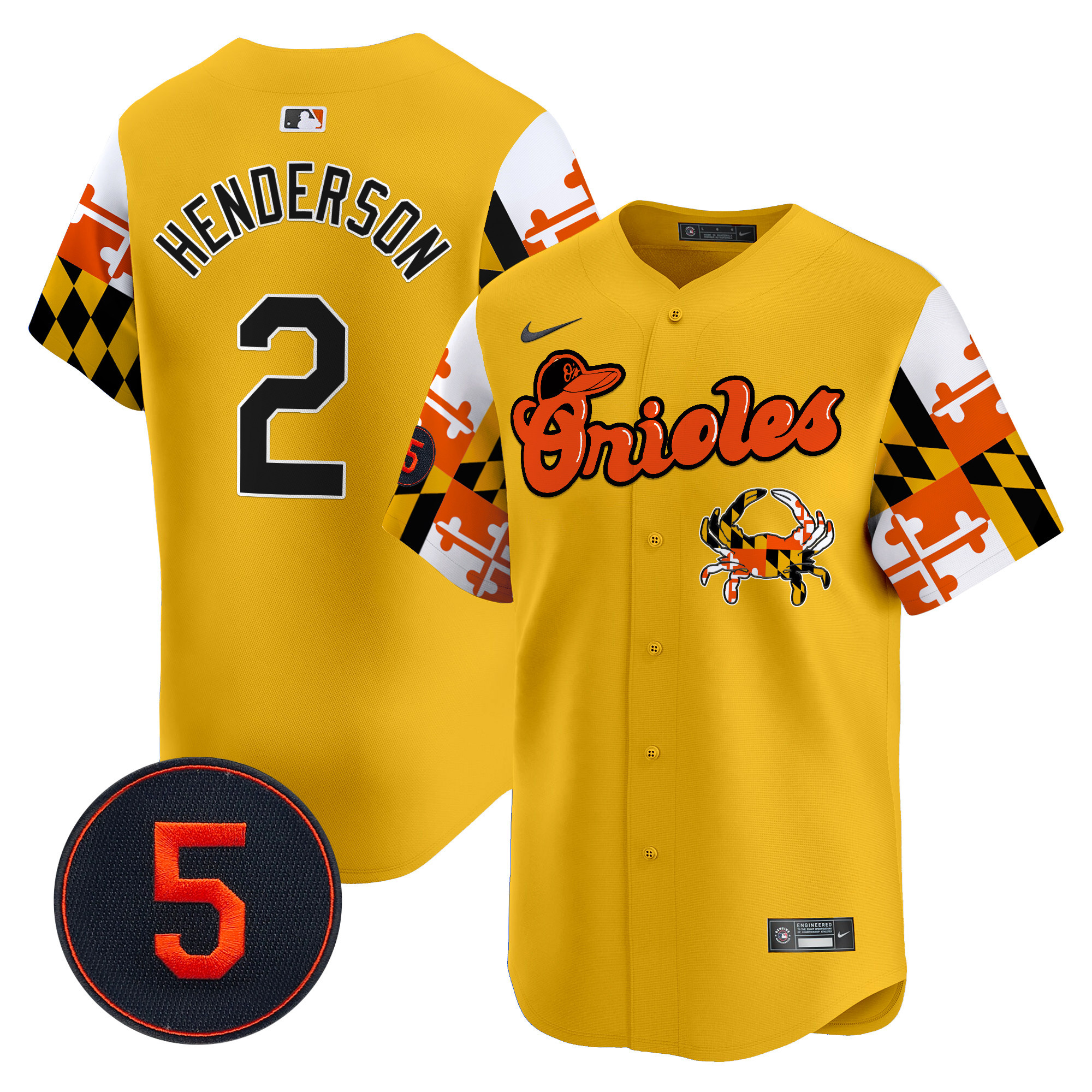 Men’s Baltimore Orioles Robinson Patch Vapor Premier Limited Jersey V7 - All Stitched - Image 47