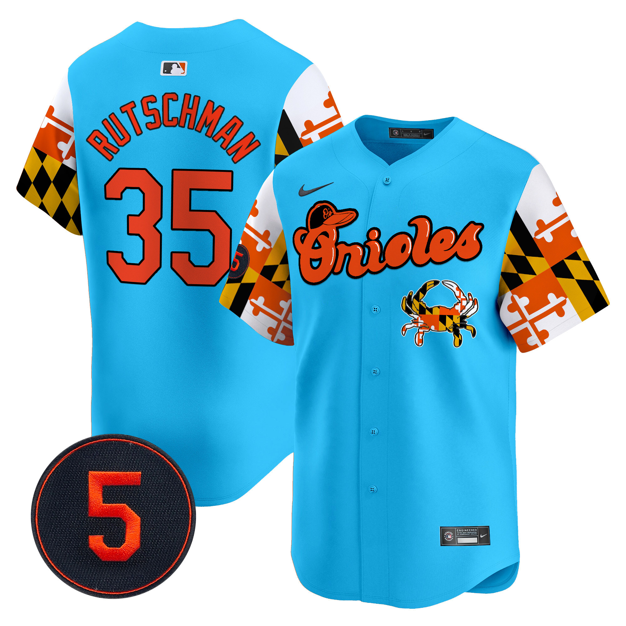 Men’s Baltimore Orioles Robinson Patch Vapor Premier Limited Jersey V7 - All Stitched - Image 33