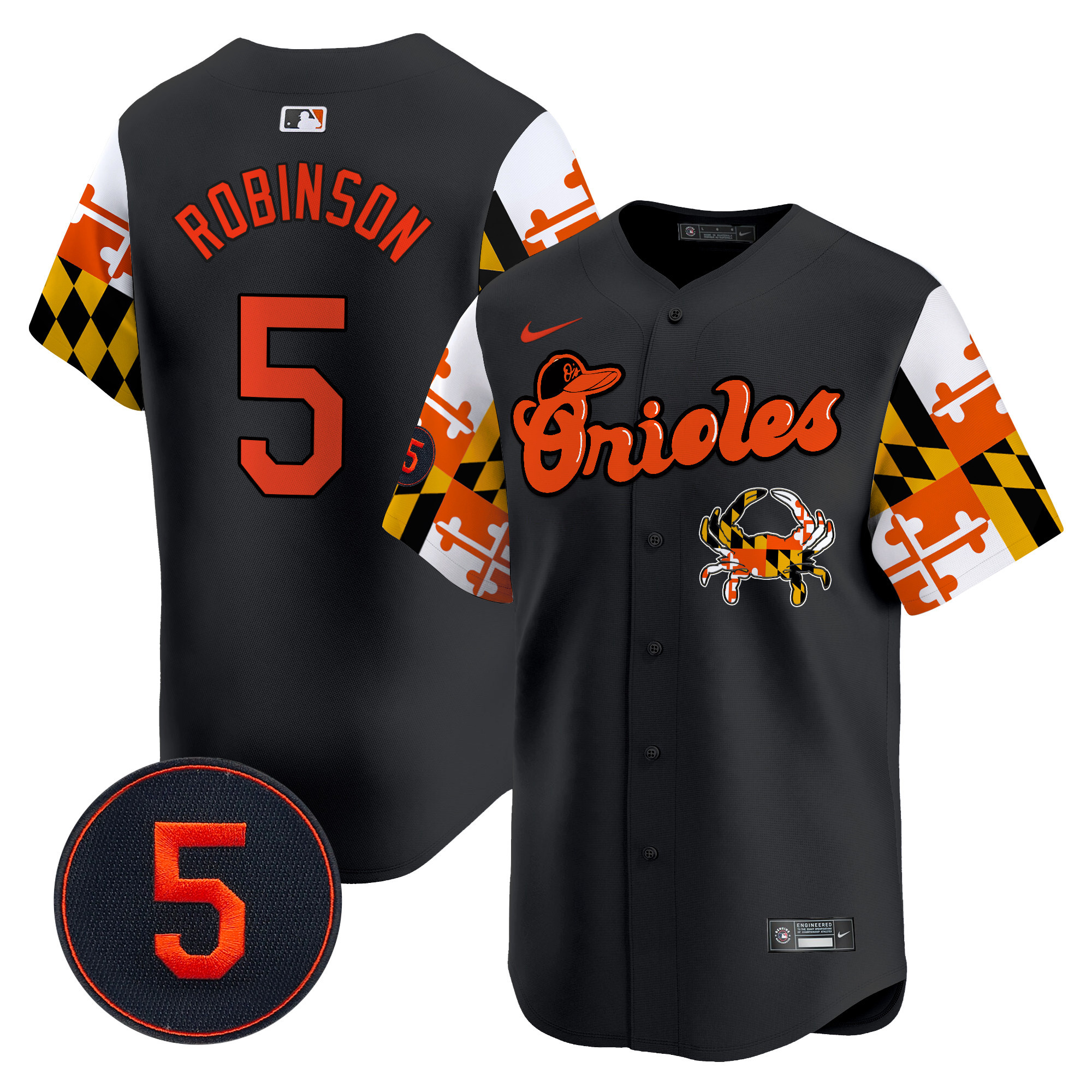 Men’s Baltimore Orioles Robinson Patch Vapor Premier Limited Jersey V7 - All Stitched - Image 18