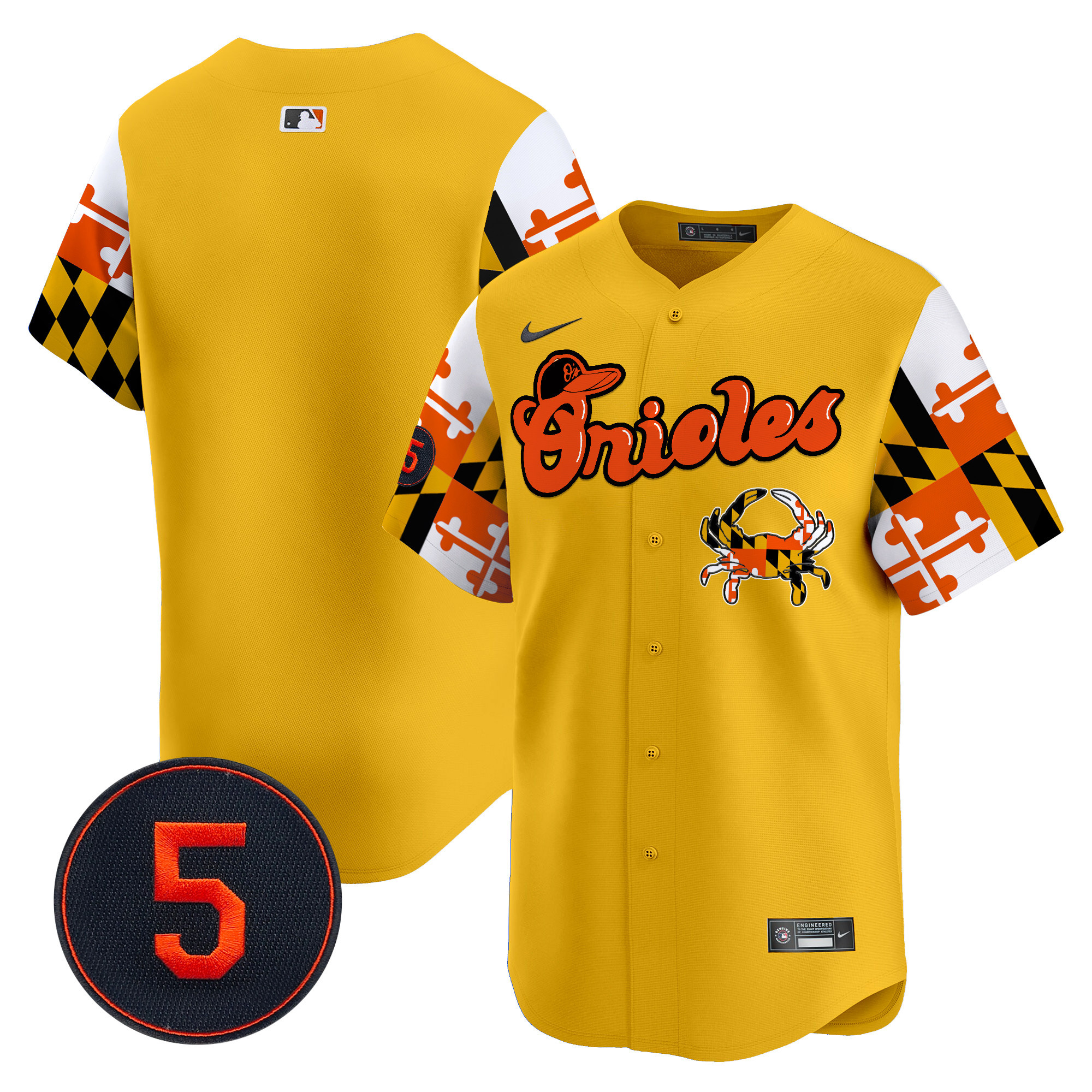 Men’s Baltimore Orioles Robinson Patch Vapor Premier Limited Jersey V7 - All Stitched - Image 48