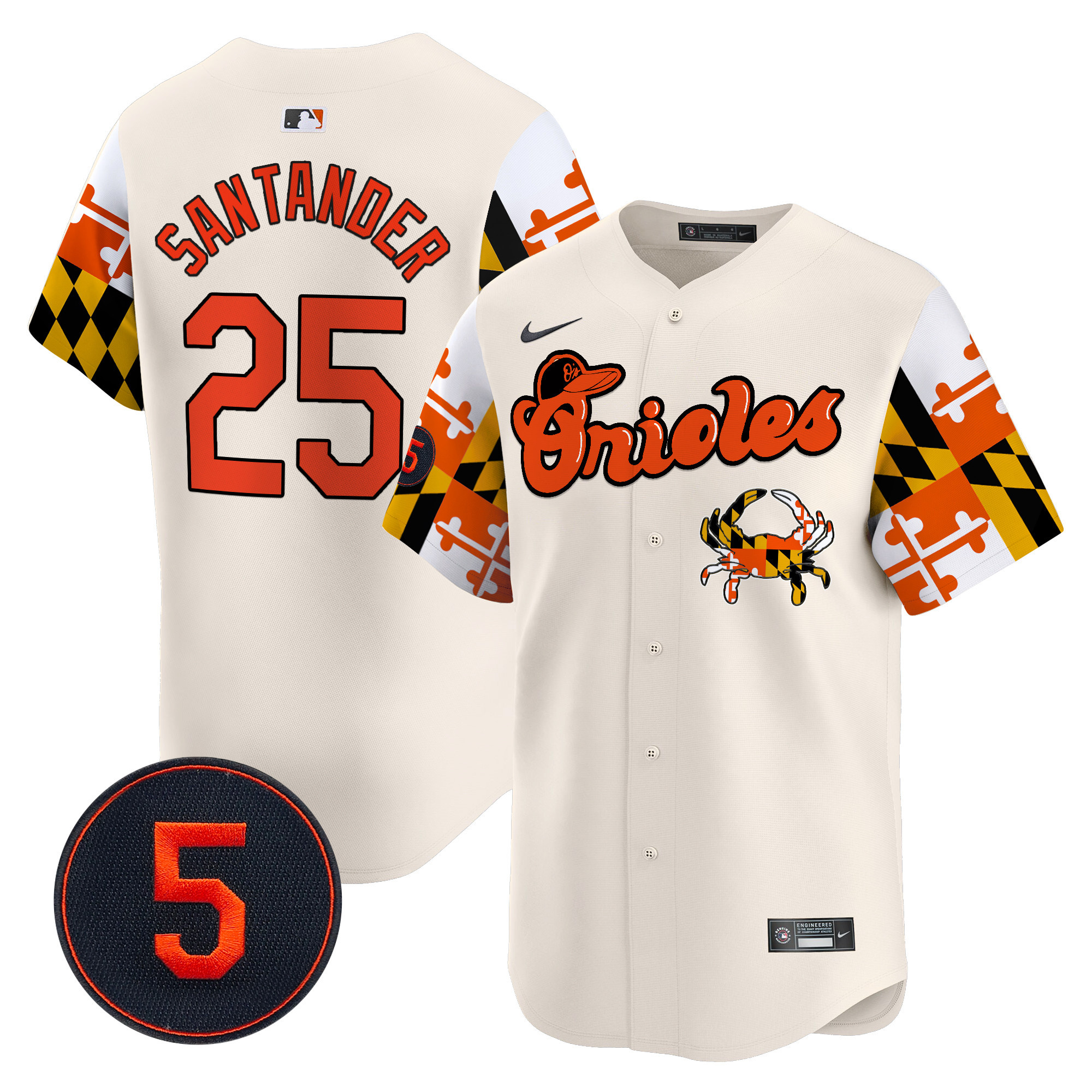Men’s Baltimore Orioles Robinson Patch Vapor Premier Limited Jersey V7 - All Stitched - Image 5