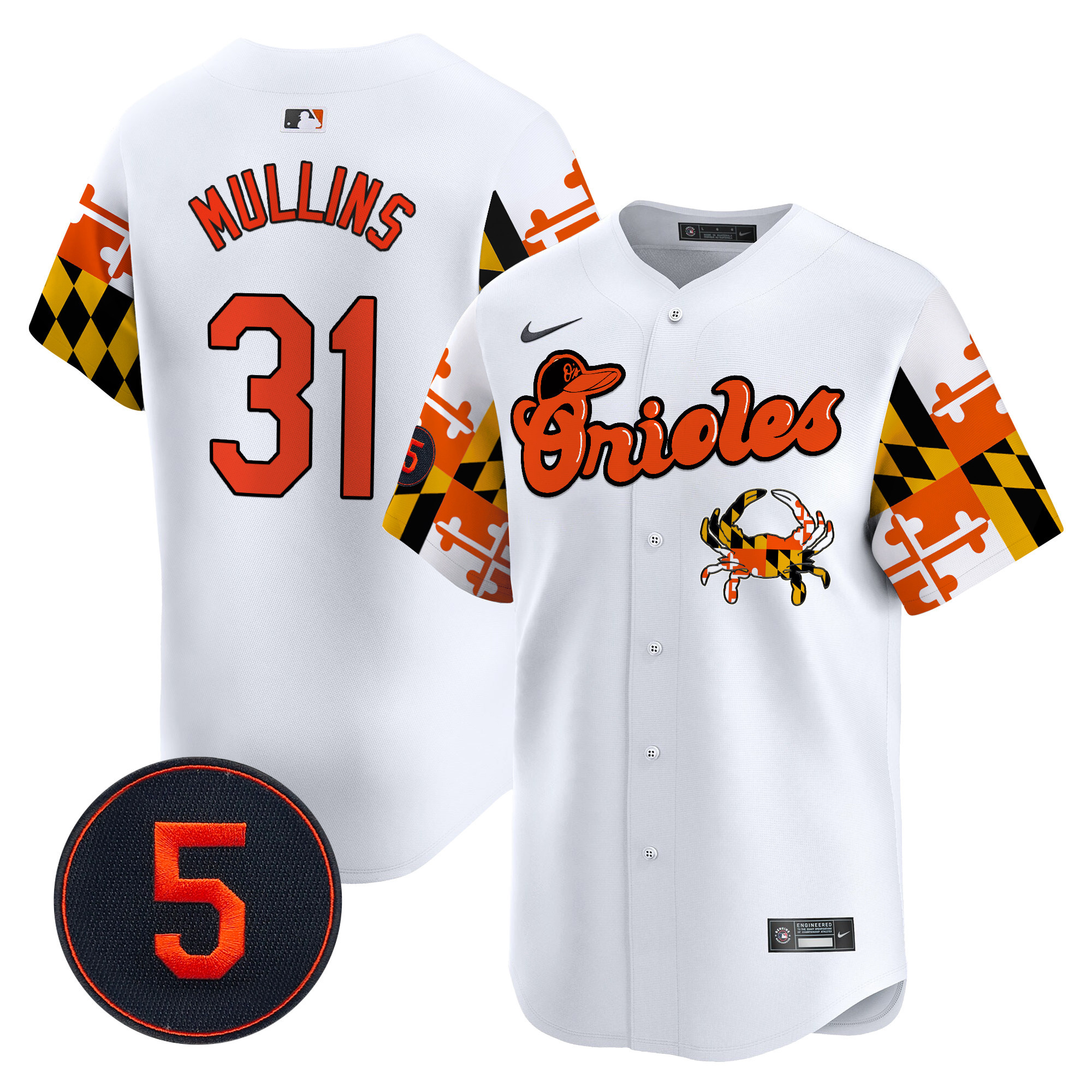 Men’s Baltimore Orioles Robinson Patch Vapor Premier Limited Jersey V7 - All Stitched - Image 12