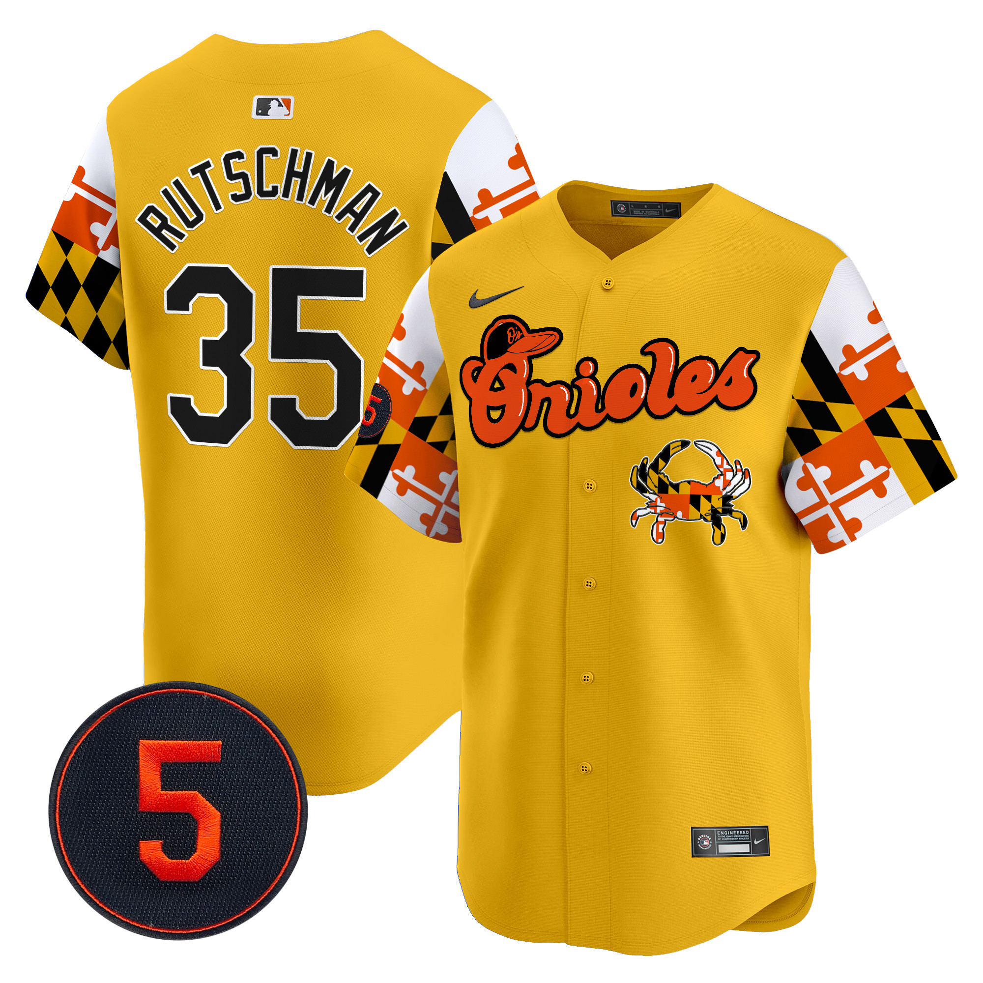 Men’s Baltimore Orioles Robinson Patch Vapor Premier Limited Jersey V7 - All Stitched - Image 41