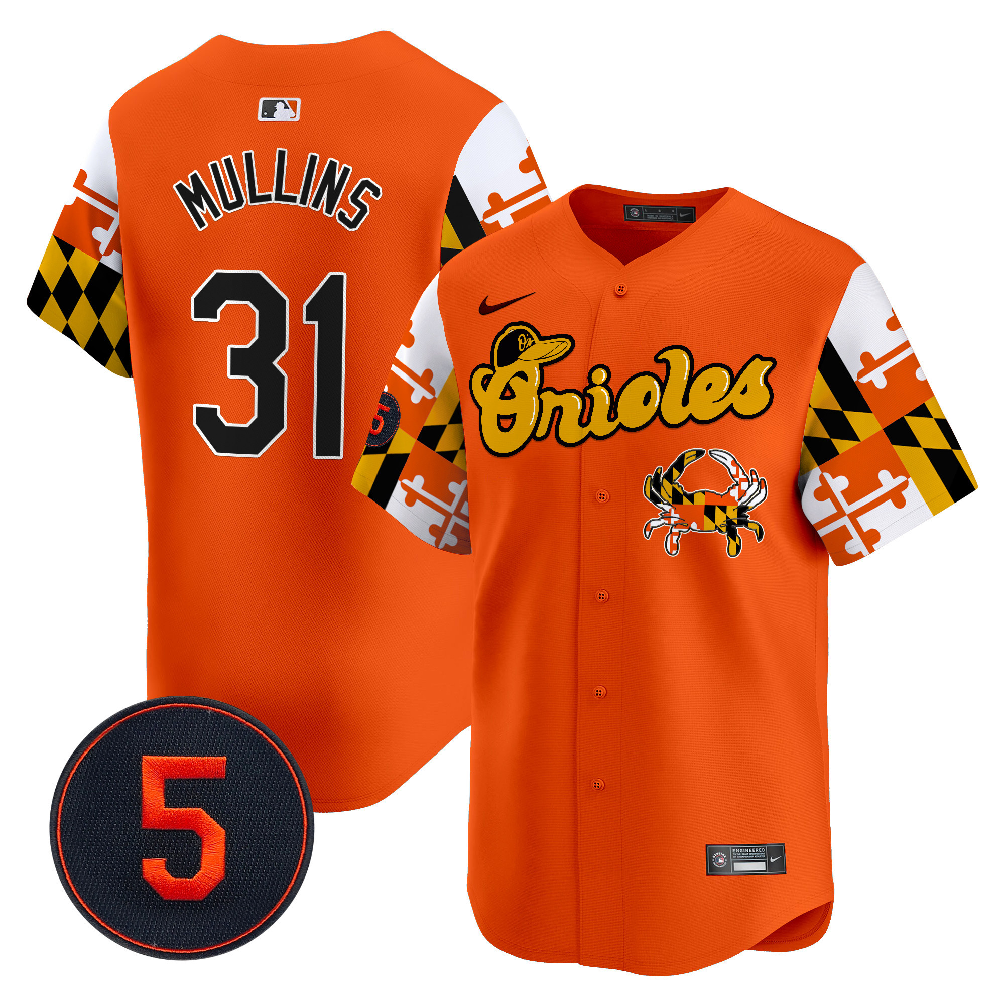 Men’s Baltimore Orioles Robinson Patch Vapor Premier Limited Jersey V7 - All Stitched - Image 28