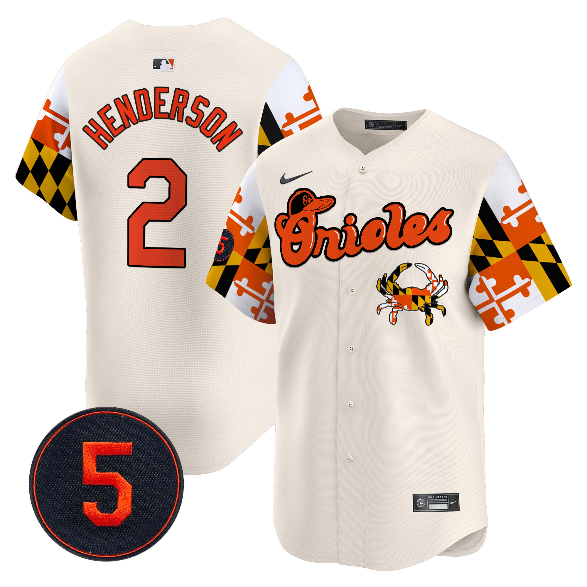 Men’s Baltimore Orioles Robinson Patch Vapor Premier Limited Jersey V7 - All Stitched - Image 7