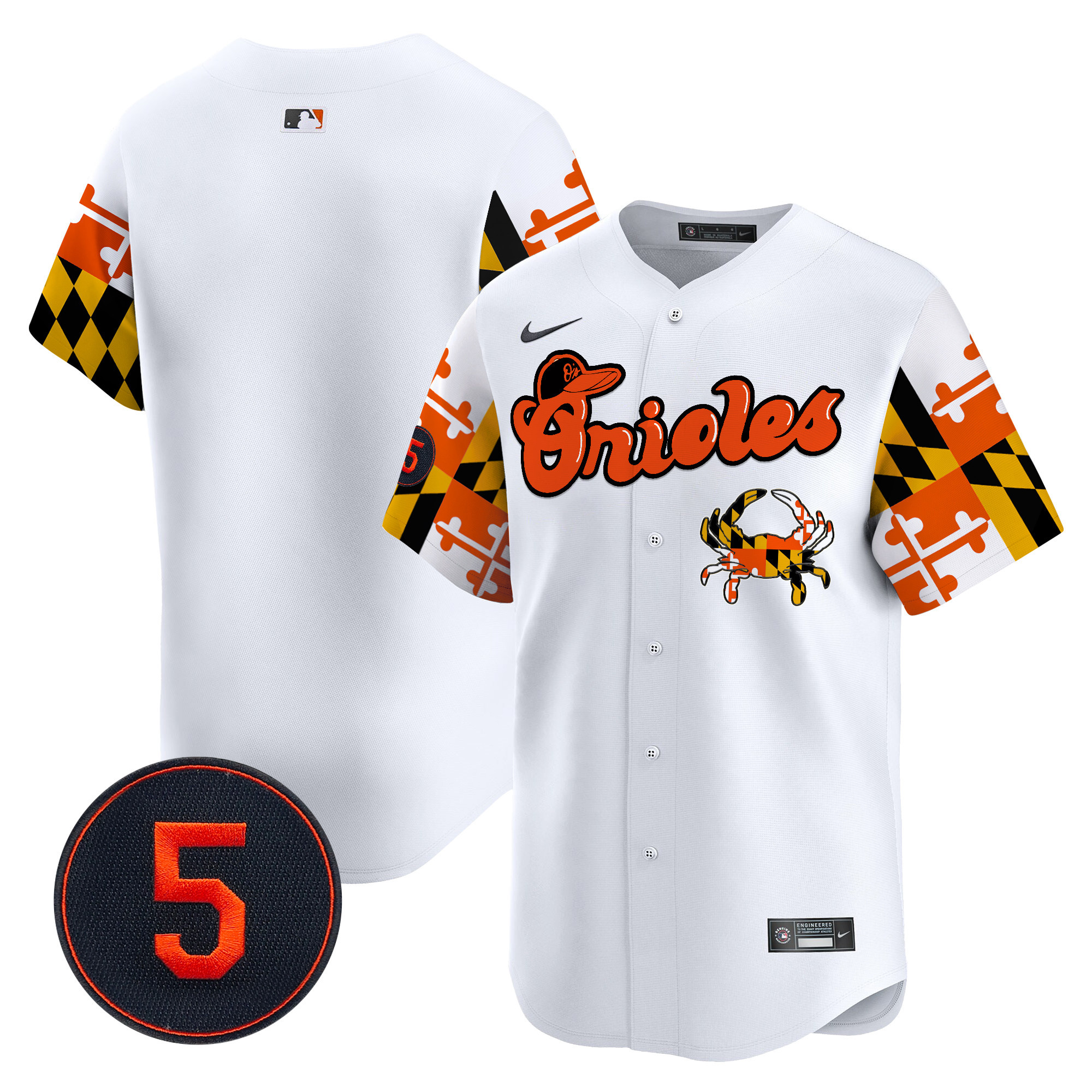 Men’s Baltimore Orioles Robinson Patch Vapor Premier Limited Jersey V7 - All Stitched - Image 16