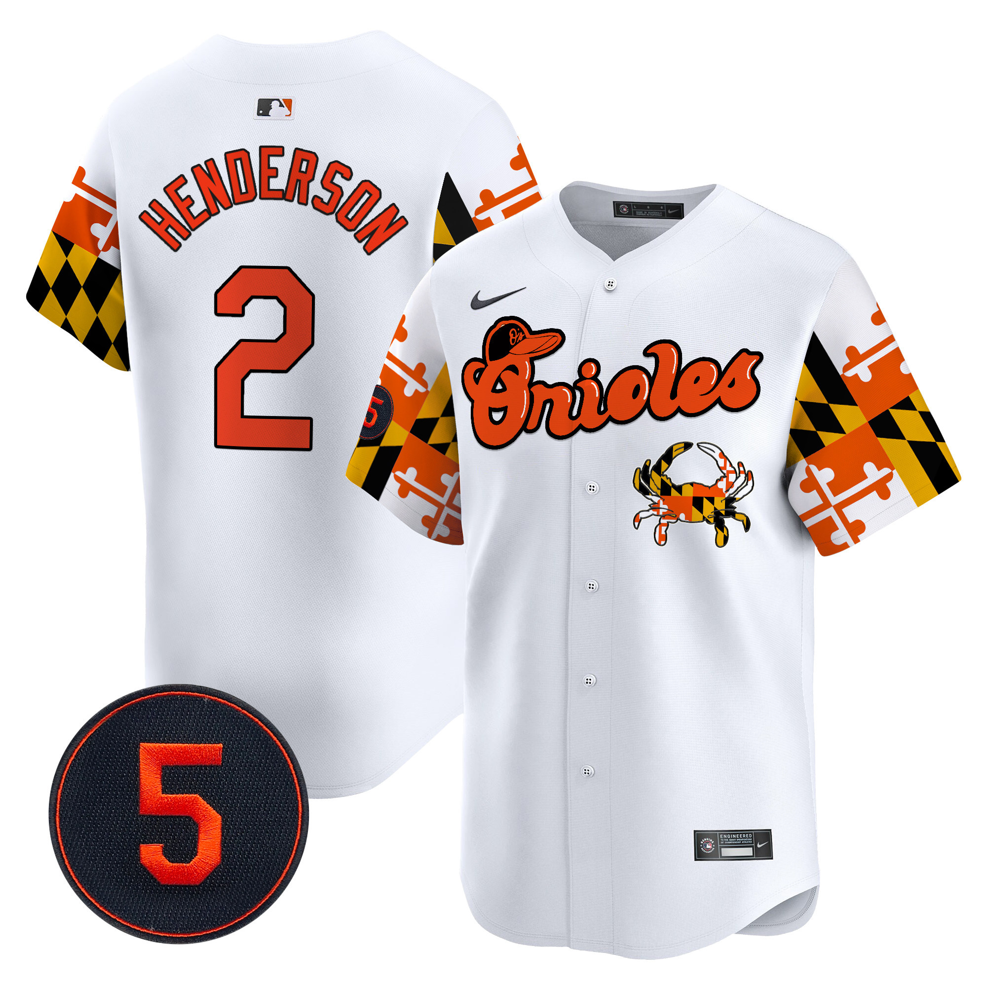 Men’s Baltimore Orioles Robinson Patch Vapor Premier Limited Jersey V7 - All Stitched - Image 15