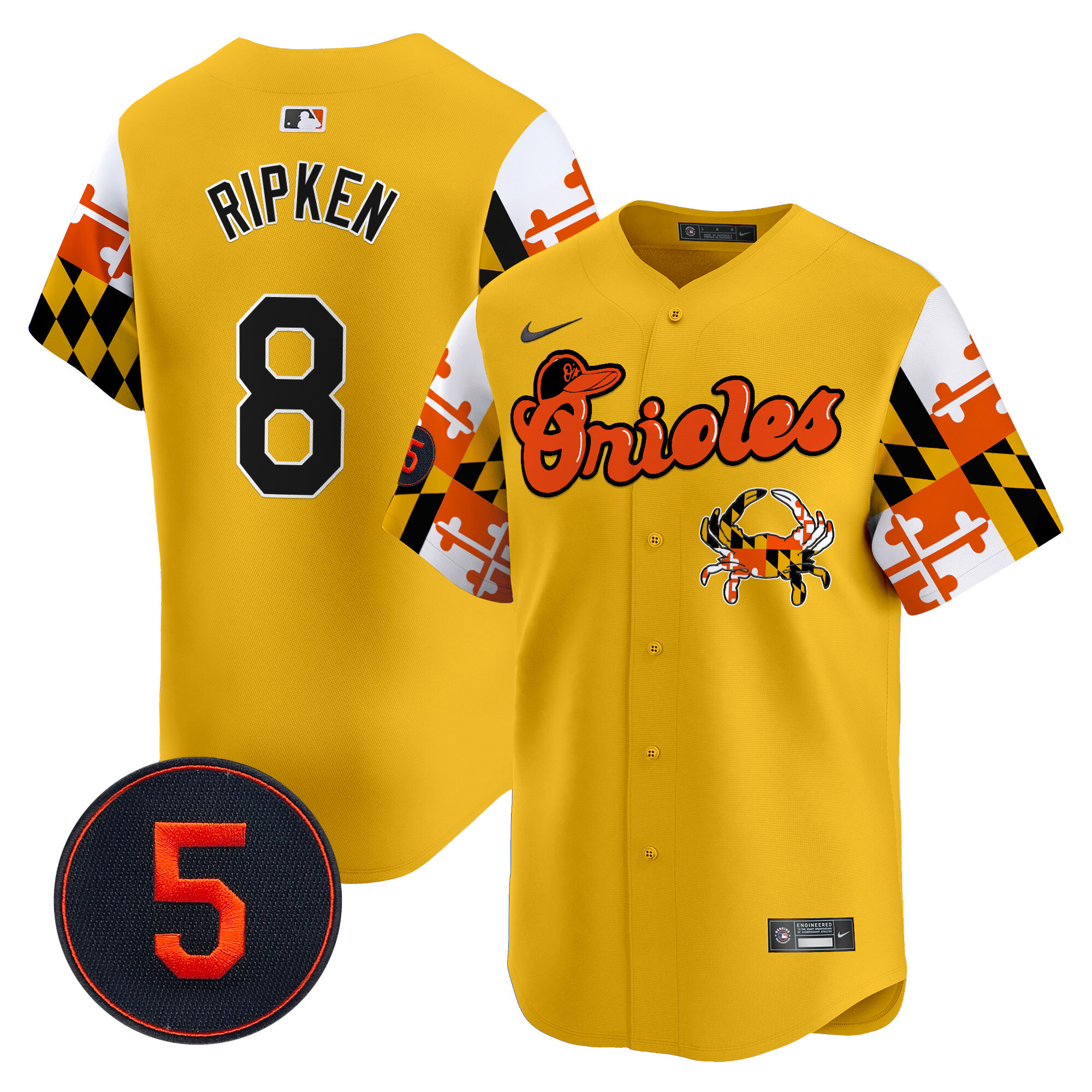 Men’s Baltimore Orioles Robinson Patch Vapor Premier Limited Jersey V7 - All Stitched - Image 46