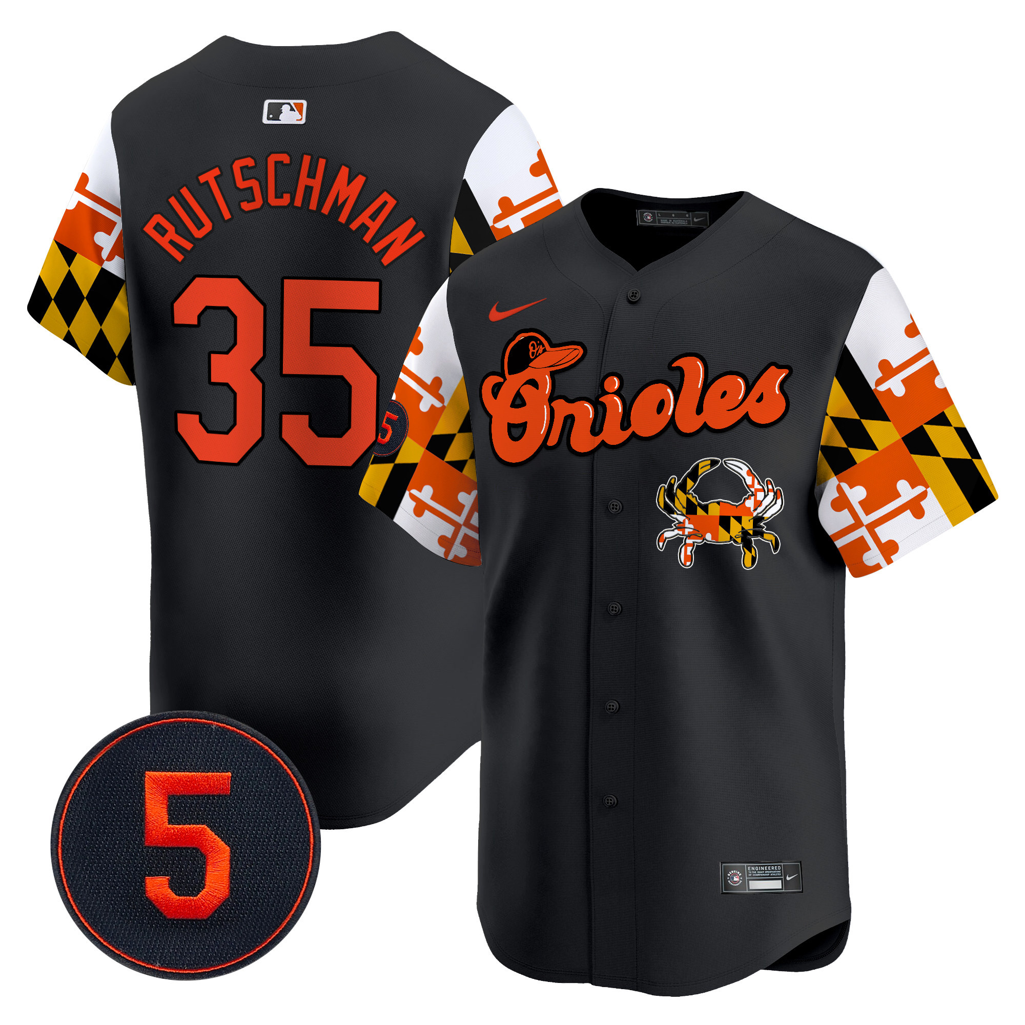 Men’s Baltimore Orioles Robinson Patch Vapor Premier Limited Jersey V7 - All Stitched - Image 17