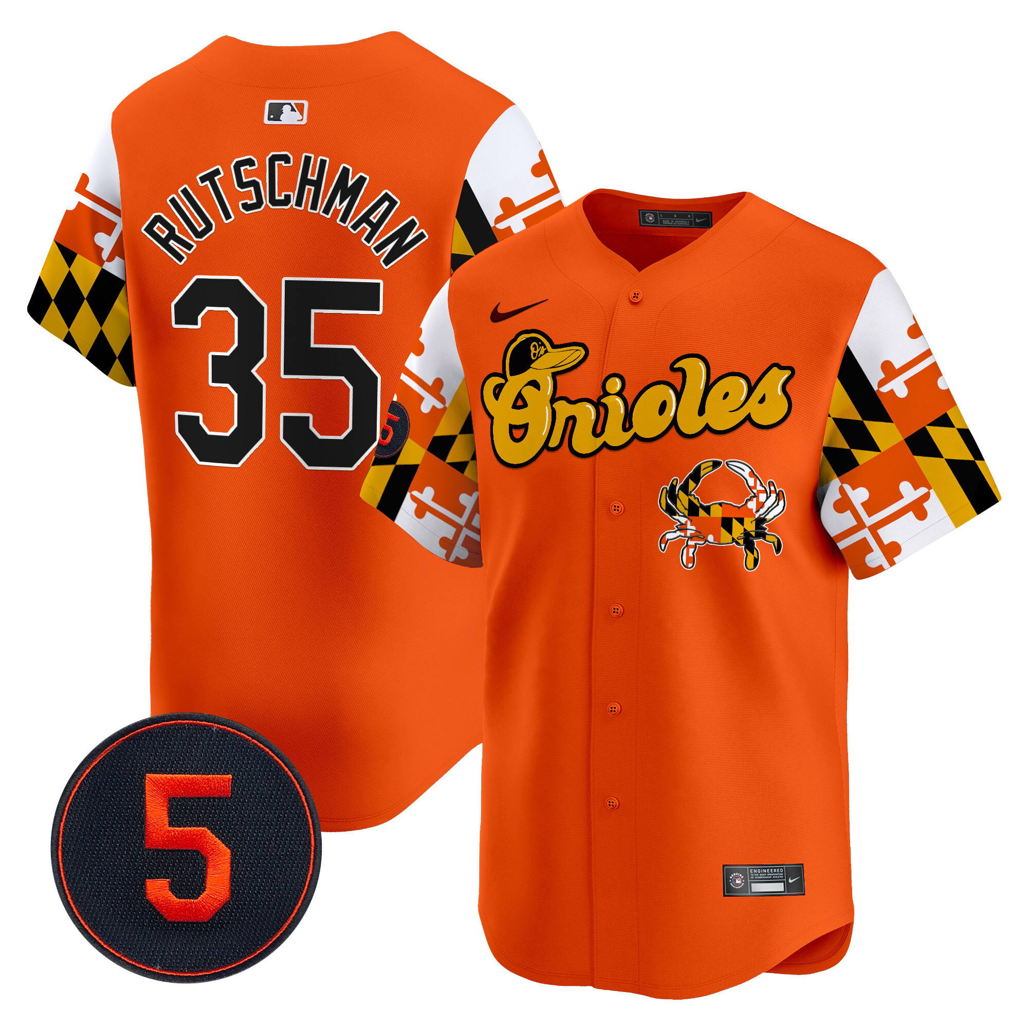 Men’s Baltimore Orioles Robinson Patch Vapor Premier Limited Jersey V7 - All Stitched - Image 25