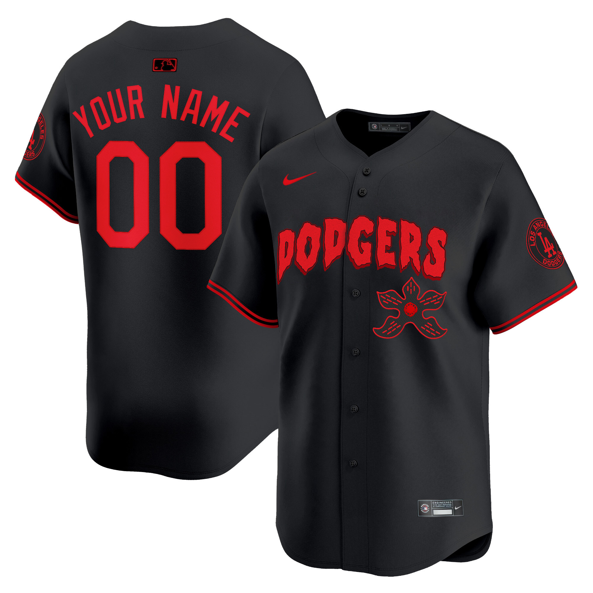 Dodgers Stranger Things Vapor Premier Limited Custom Jersey - All Stitched - Image 4
