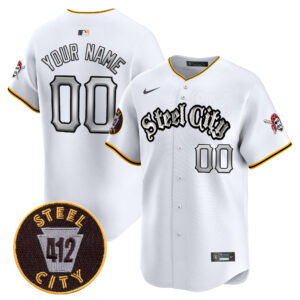 Pittsburgh Pirates 412 Patch Vapor Premier Limited Custom Jersey V2 - All Stitched