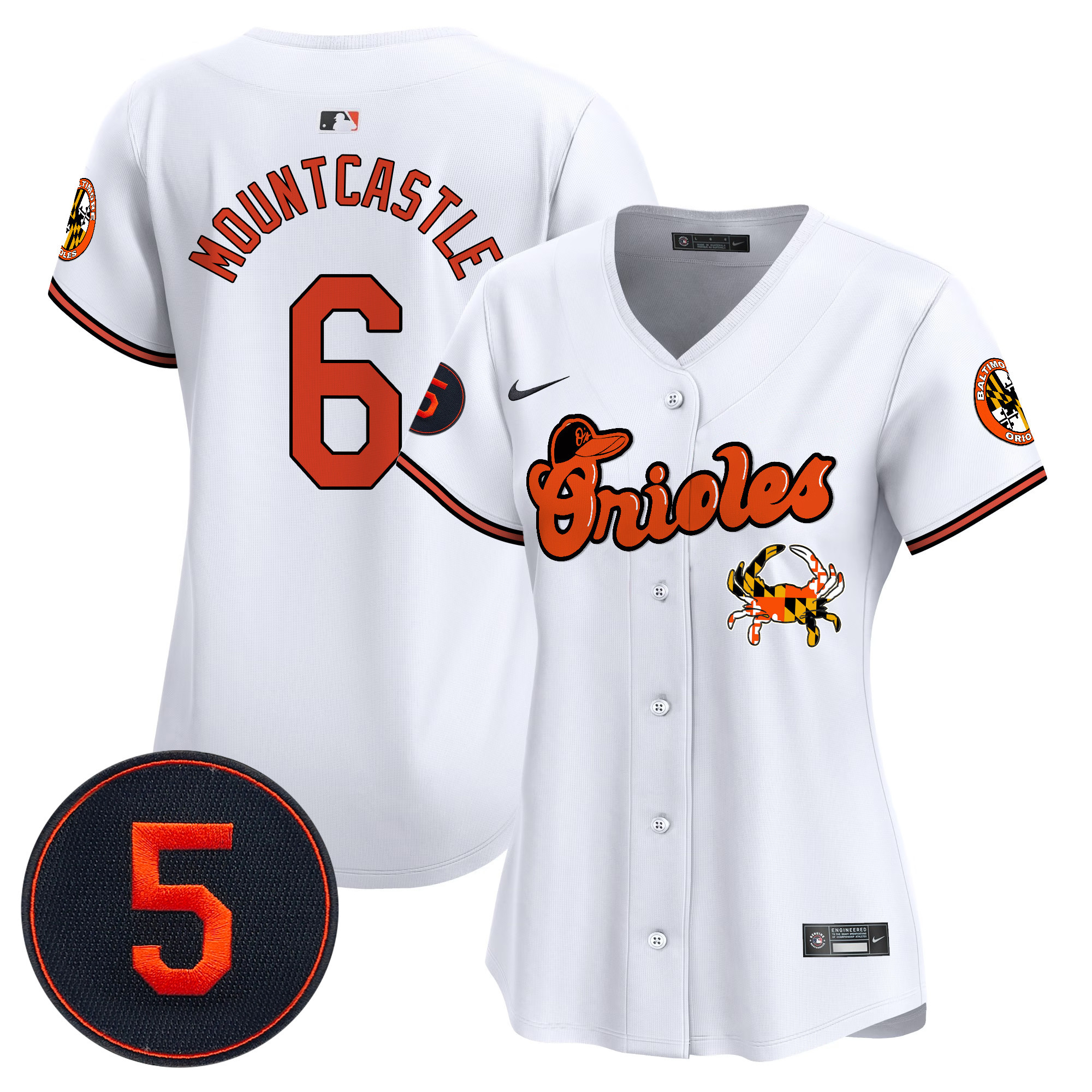Women’s Baltimore Orioles Robinson Patch Vapor Premier Limited Jersey V6 - All Stitched - Image 11