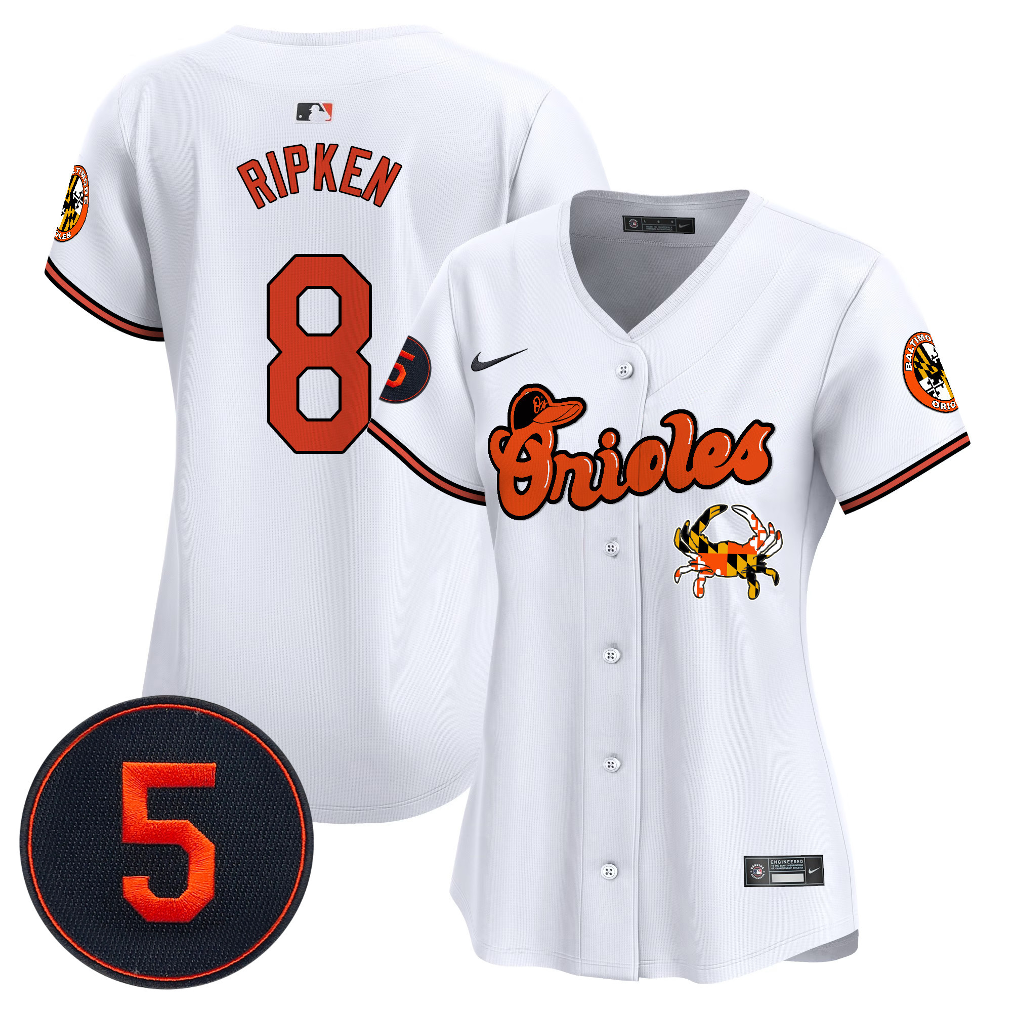 Women’s Baltimore Orioles Robinson Patch Vapor Premier Limited Jersey V6 - All Stitched - Image 14