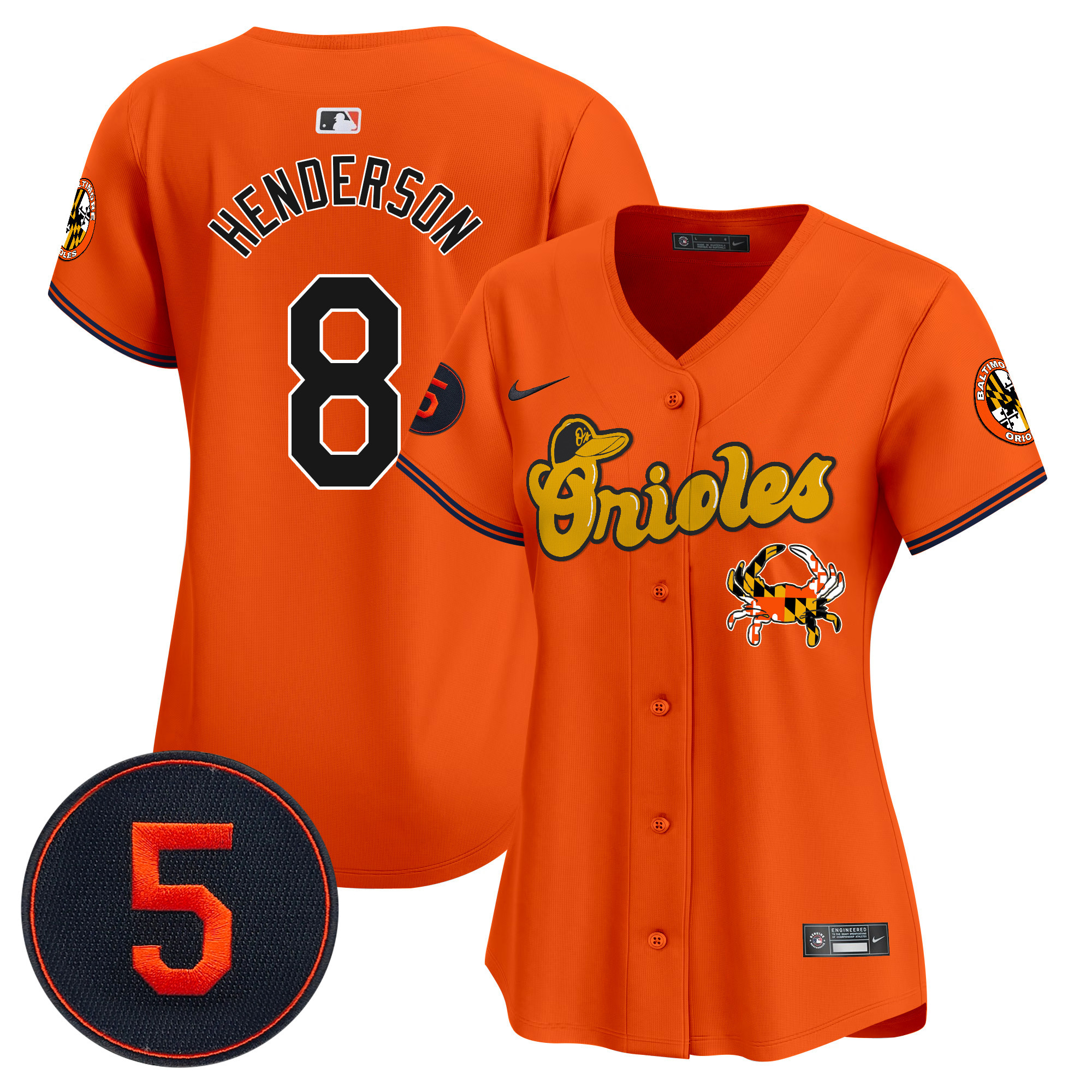 Women’s Baltimore Orioles Robinson Patch Vapor Premier Limited Jersey V6 - All Stitched - Image 31