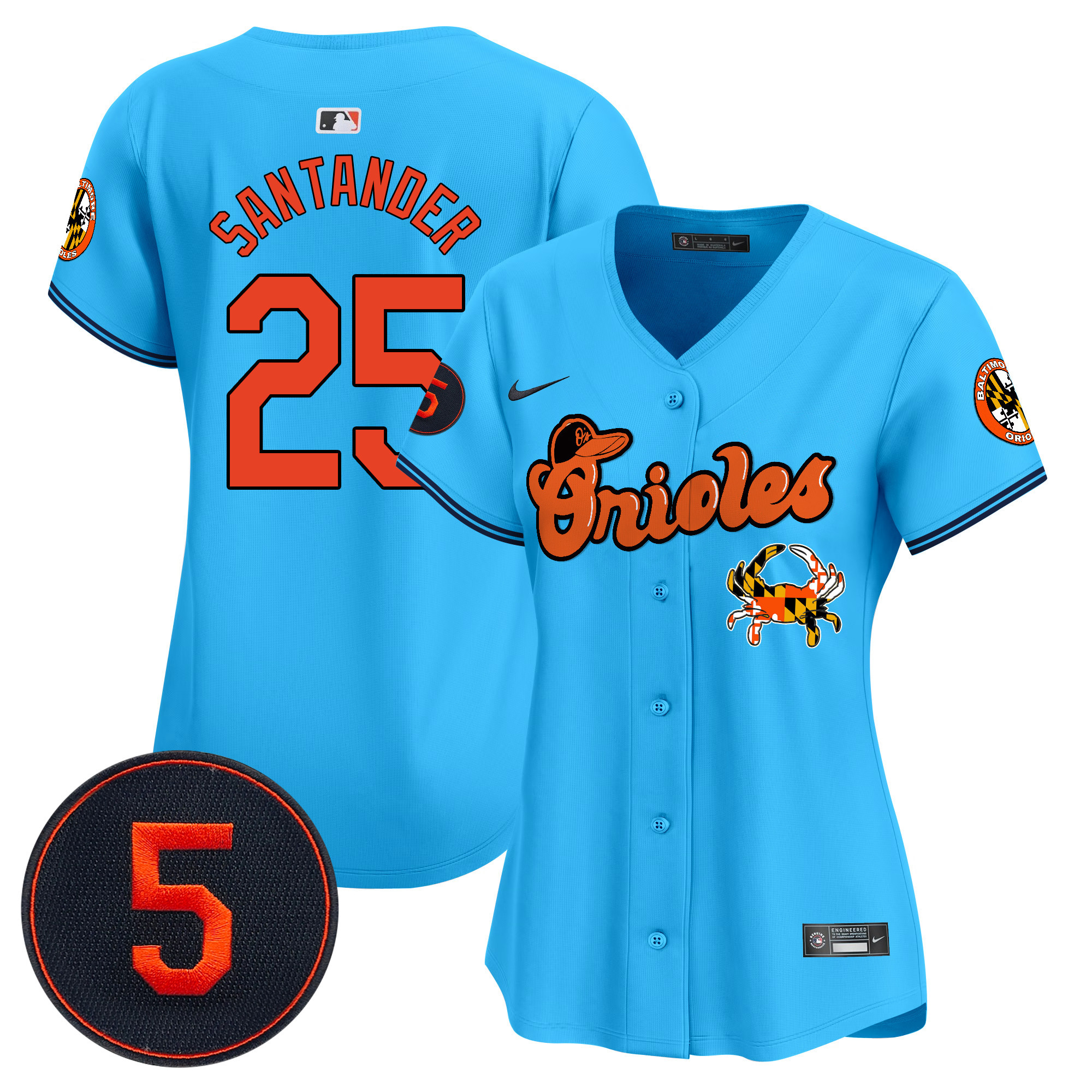 Women’s Baltimore Orioles Robinson Patch Vapor Premier Limited Jersey V6 - All Stitched - Image 37