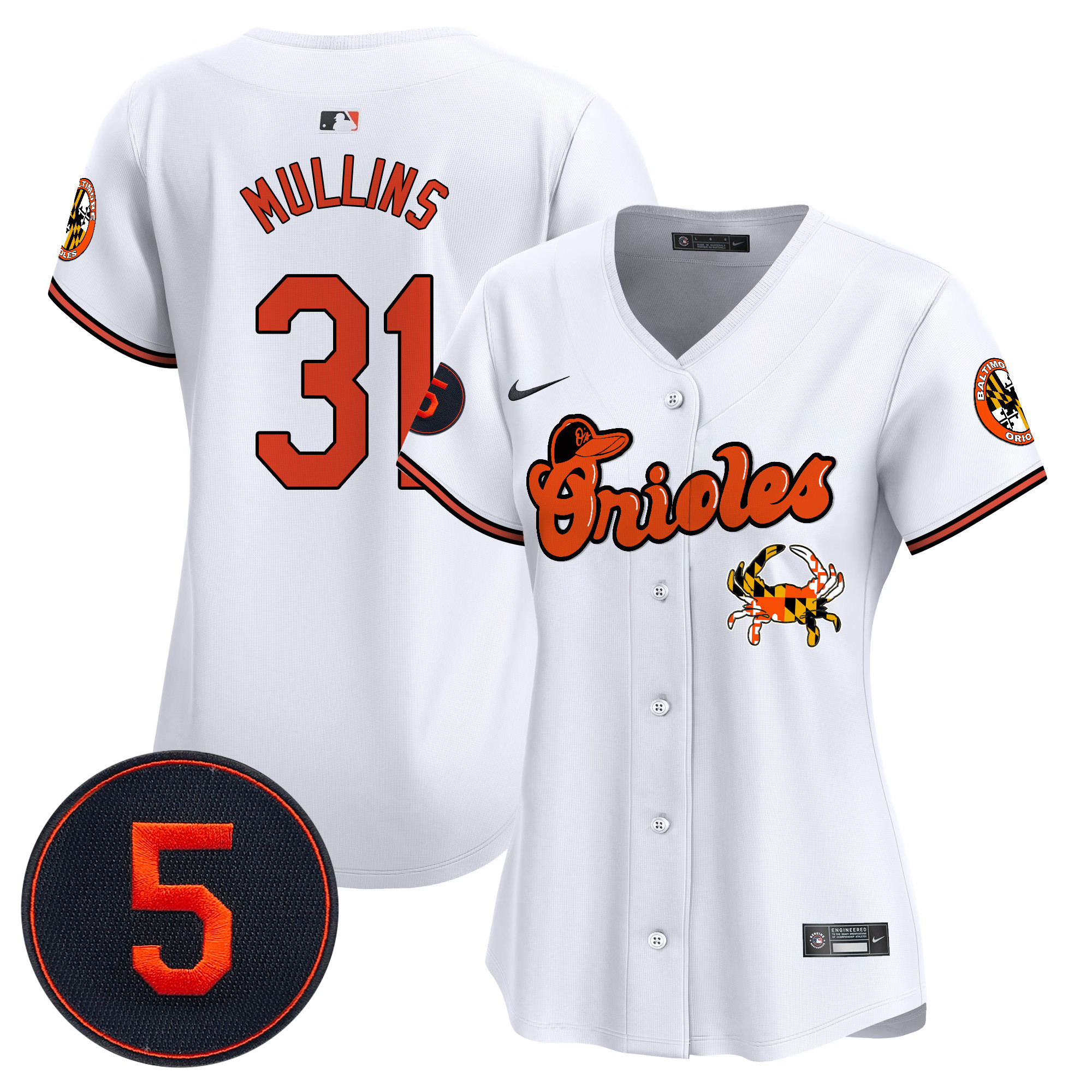 Women’s Baltimore Orioles Robinson Patch Vapor Premier Limited Jersey V6 - All Stitched - Image 12