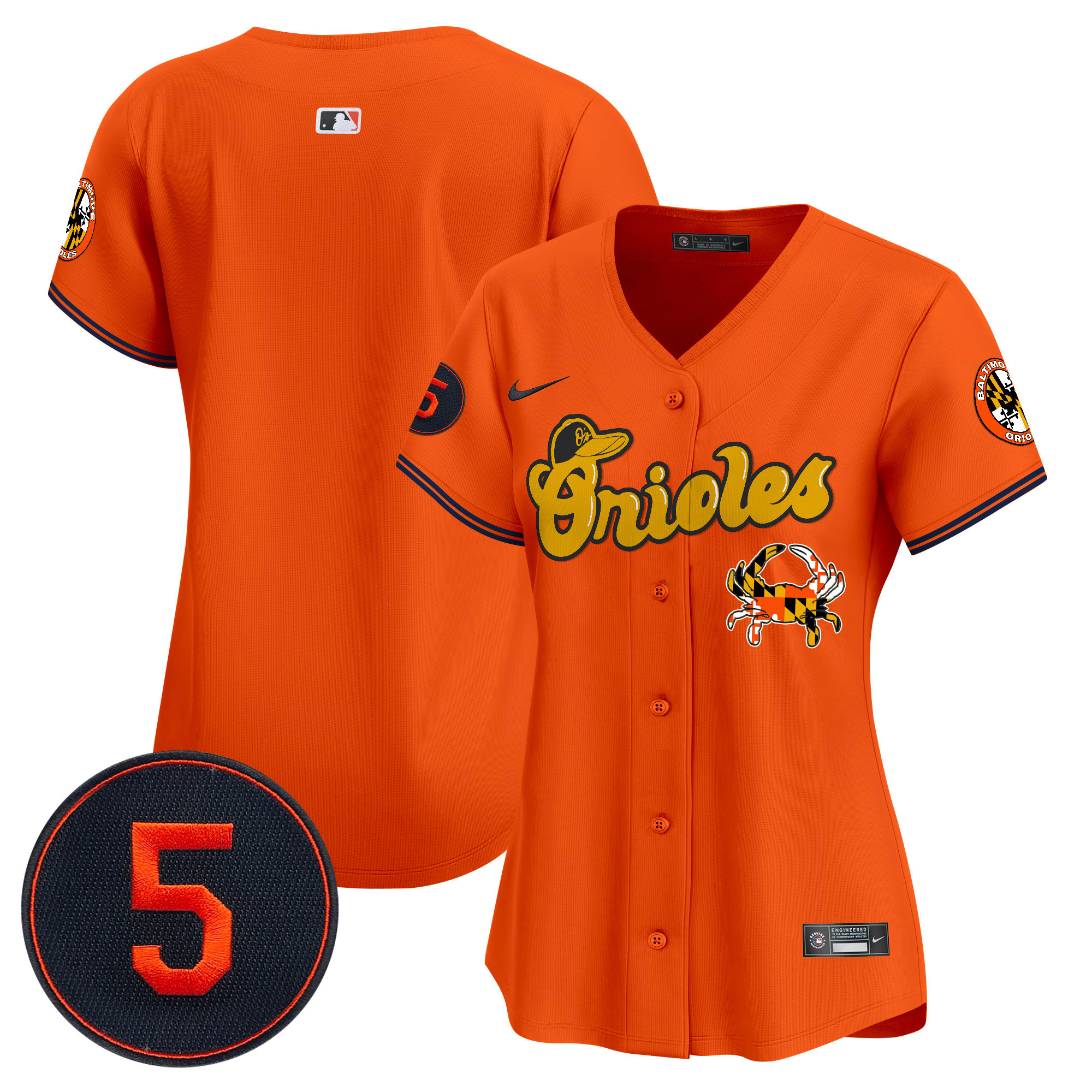 Women’s Baltimore Orioles Robinson Patch Vapor Premier Limited Jersey V6 - All Stitched - Image 32