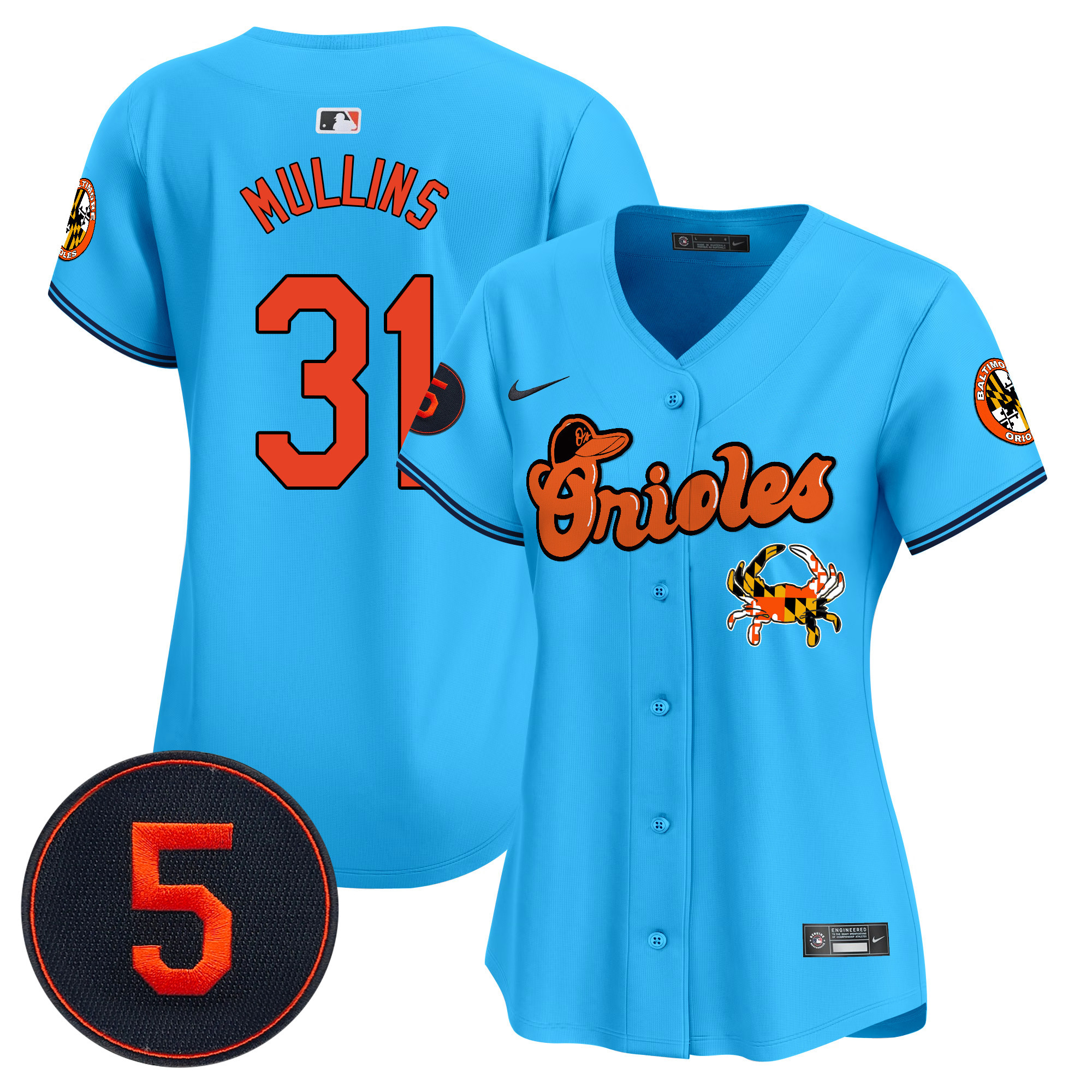 Women’s Baltimore Orioles Robinson Patch Vapor Premier Limited Jersey V6 - All Stitched - Image 36
