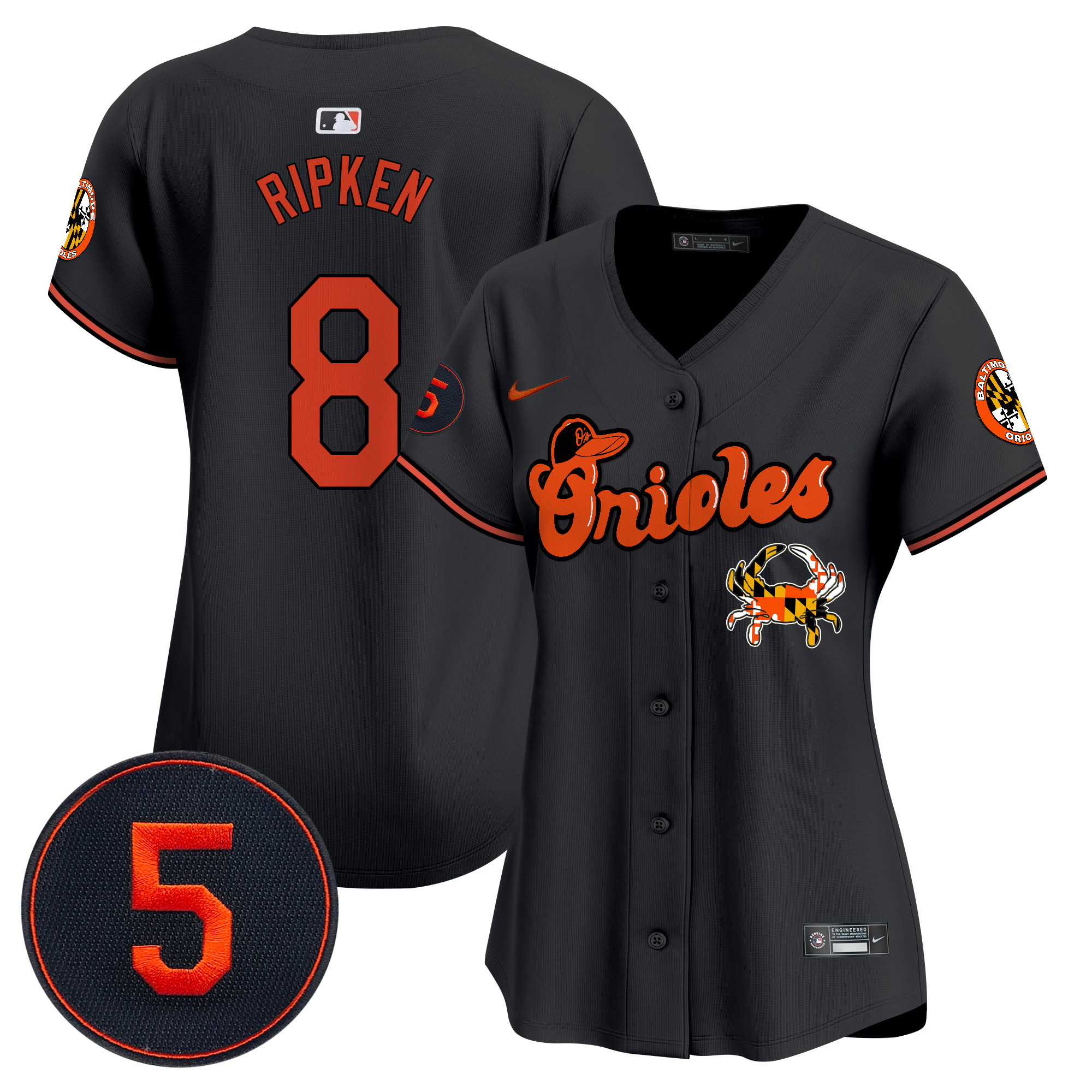 Women’s Baltimore Orioles Robinson Patch Vapor Premier Limited Jersey V6 - All Stitched - Image 22