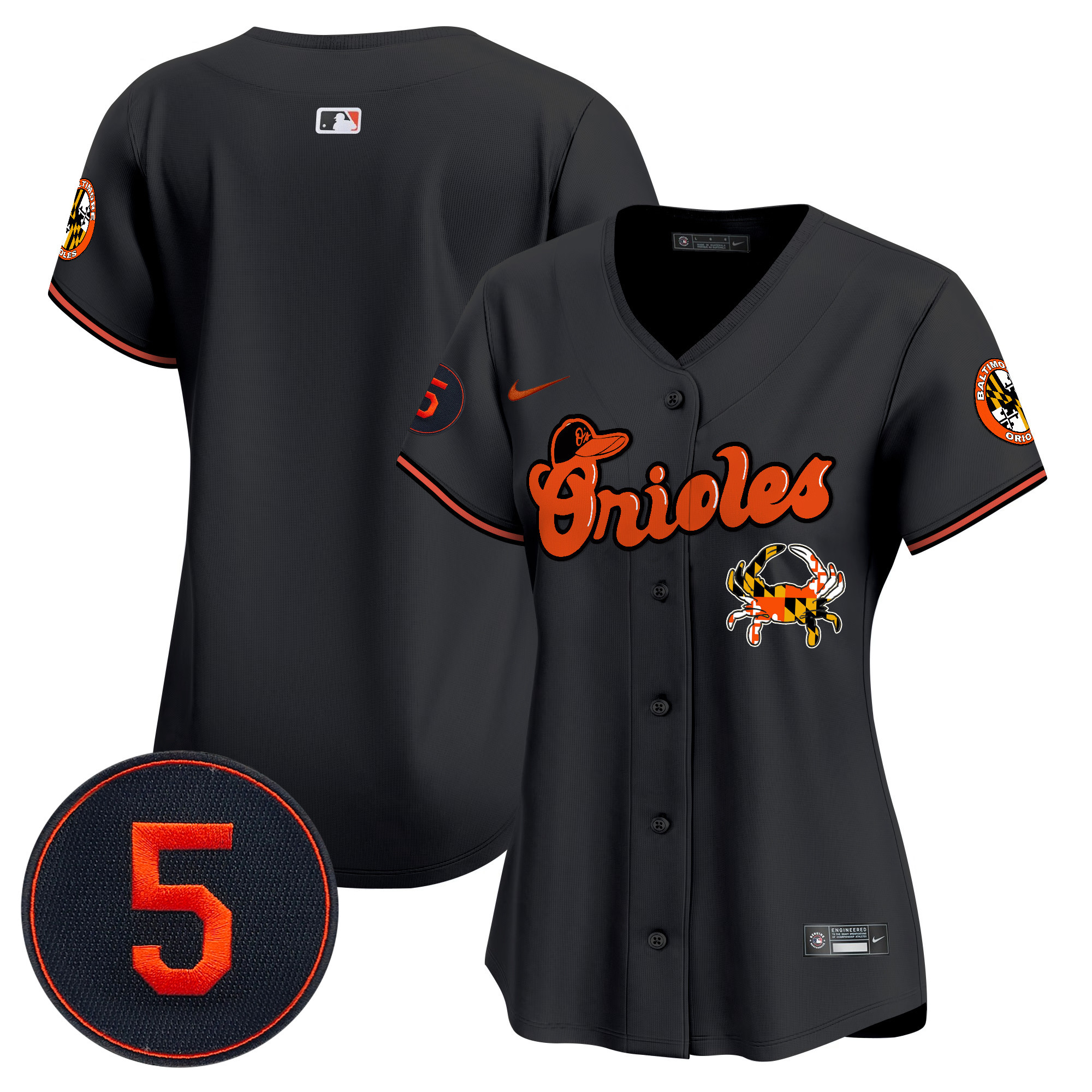 Women’s Baltimore Orioles Robinson Patch Vapor Premier Limited Jersey V6 - All Stitched - Image 24