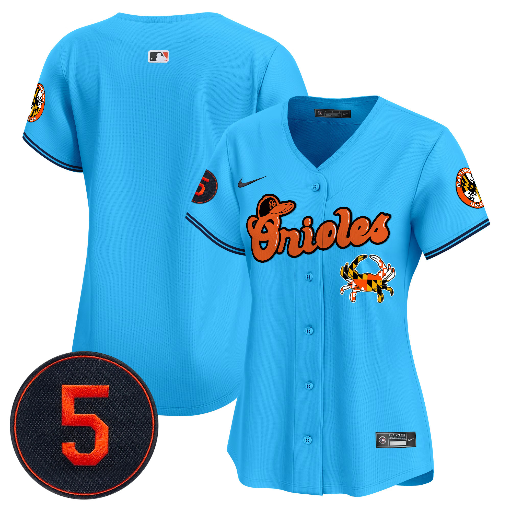 Women’s Baltimore Orioles Robinson Patch Vapor Premier Limited Jersey V6 - All Stitched - Image 40