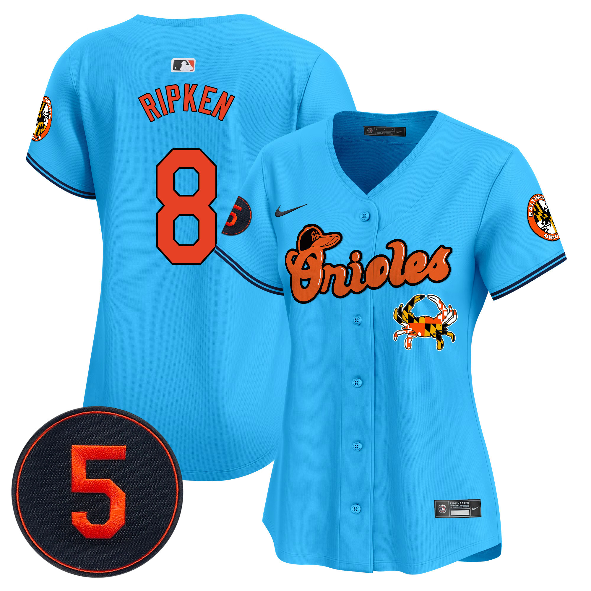 Women’s Baltimore Orioles Robinson Patch Vapor Premier Limited Jersey V6 - All Stitched - Image 38