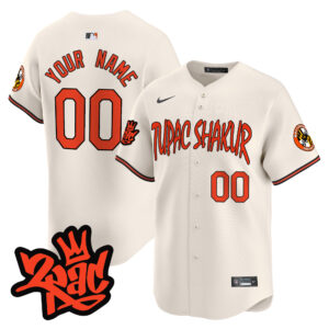 Baltimore Orioles Tupac Shakur Vapor Premier Limited Custom Jersey - All Stitched