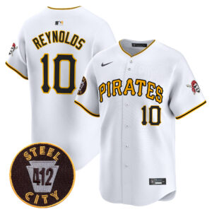 Men's Pittsburgh Pirates 412 Patch Vapor Premier Limited Jersey V3 - All Stitched