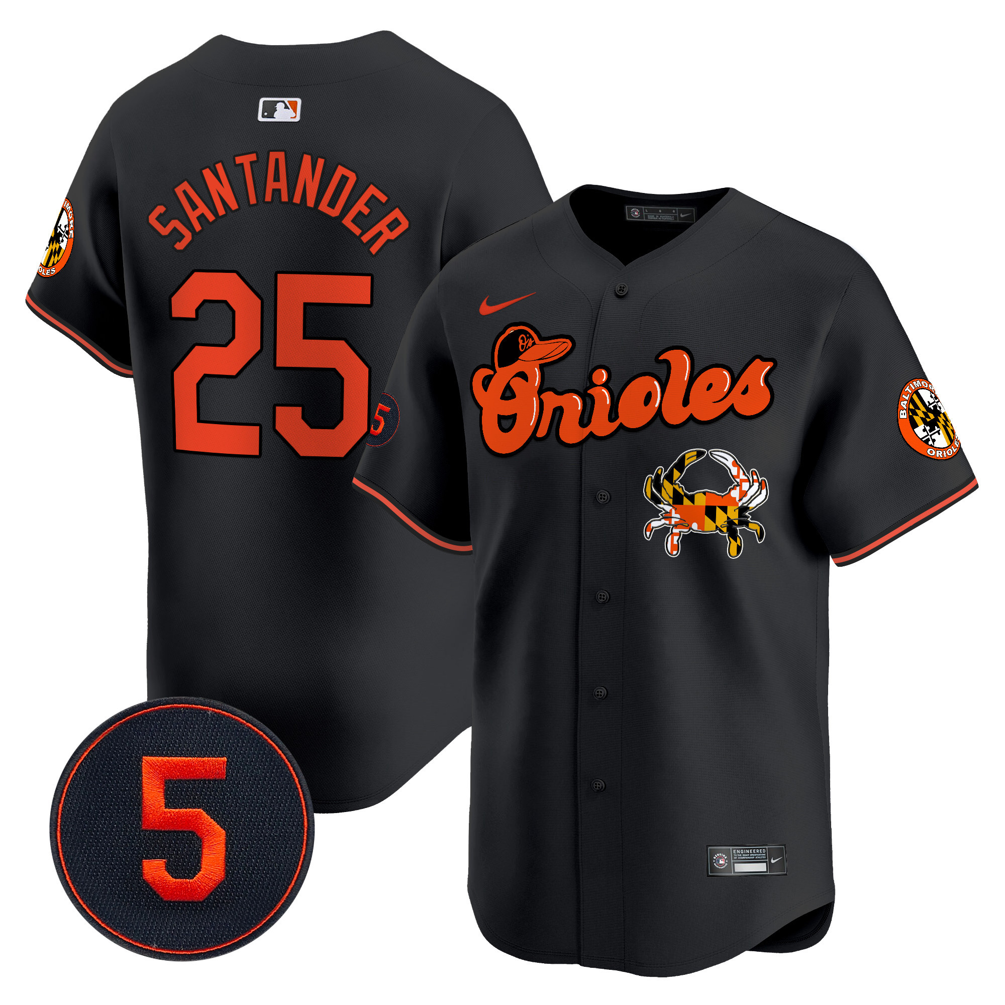 Men’s Baltimore Orioles Robinson Patch Vapor Premier Limited Jersey V6 - All Stitched - Image 30