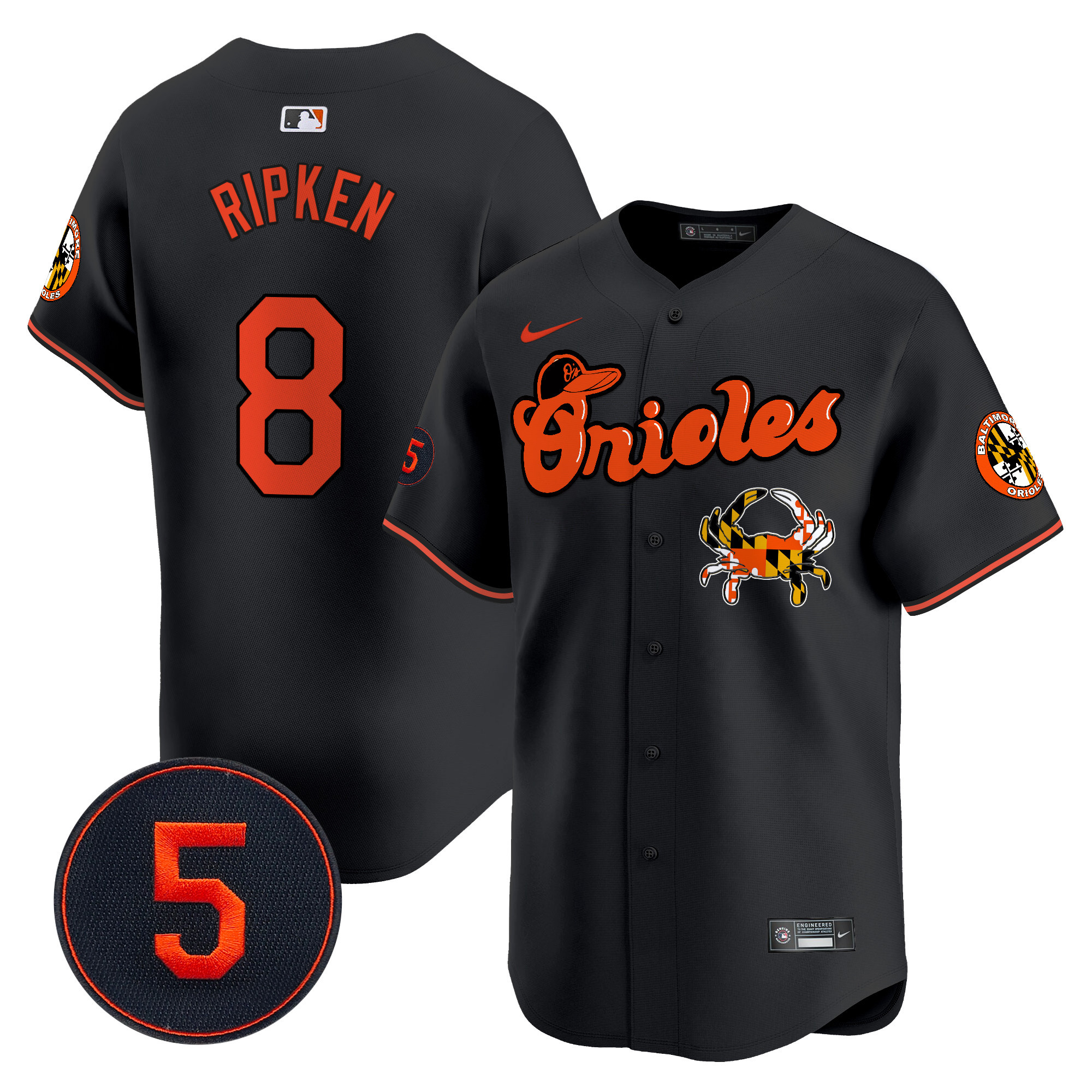 Men’s Baltimore Orioles Robinson Patch Vapor Premier Limited Jersey V6 - All Stitched - Image 31