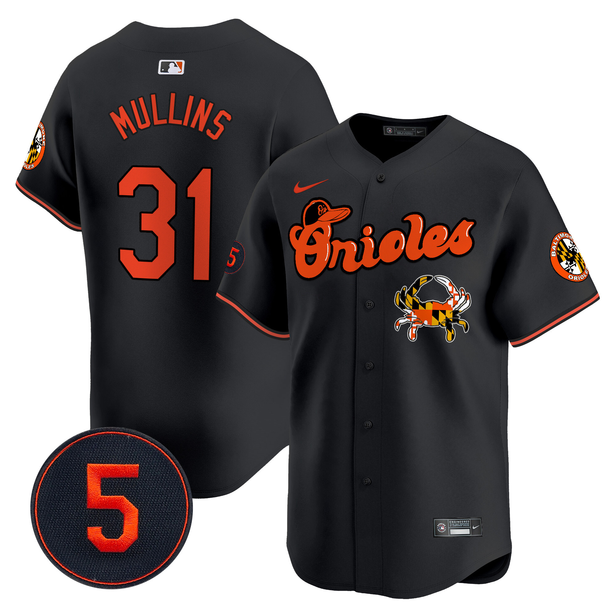 Men’s Baltimore Orioles Robinson Patch Vapor Premier Limited Jersey V6 - All Stitched - Image 29